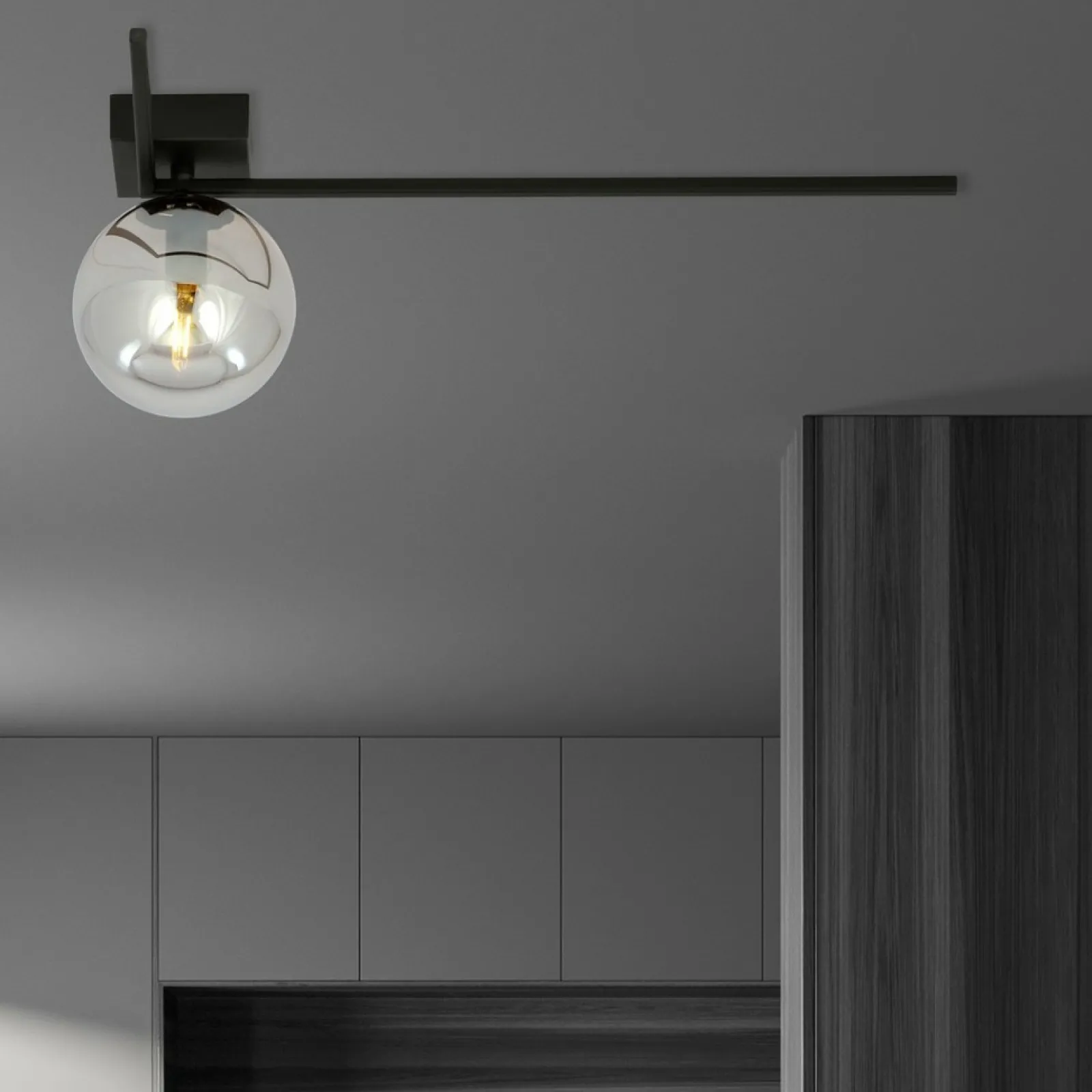 Sklep Kaja Minimalistyczna lampa sufitowa, ciemna kula 1131/1F IMAGO | Kaja* Plafony Nowoczesne