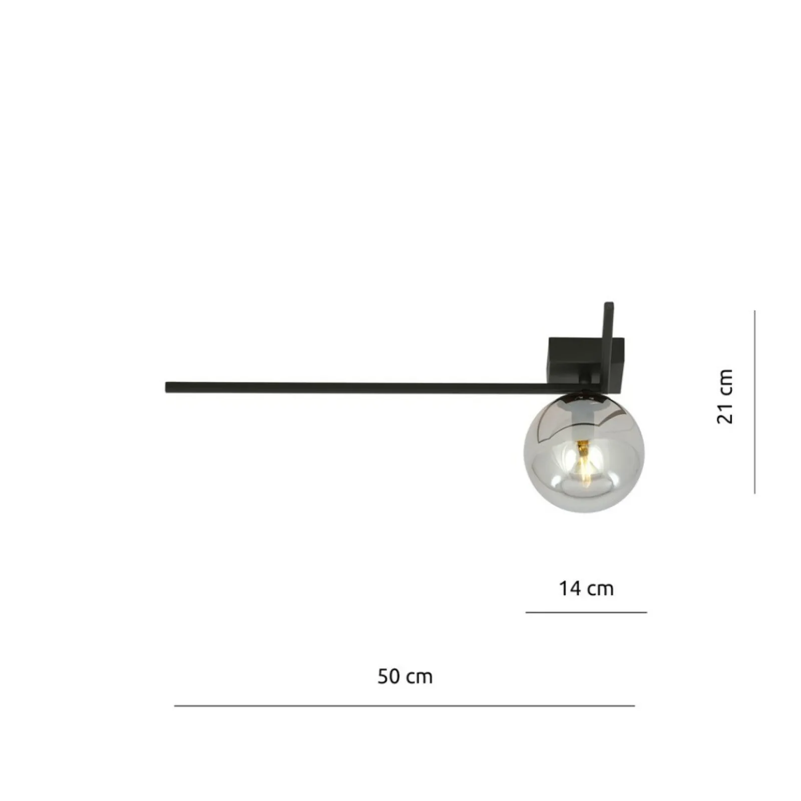 Sklep Kaja Minimalistyczna lampa sufitowa, ciemna kula 1131/1F IMAGO | Kaja* Plafony Nowoczesne