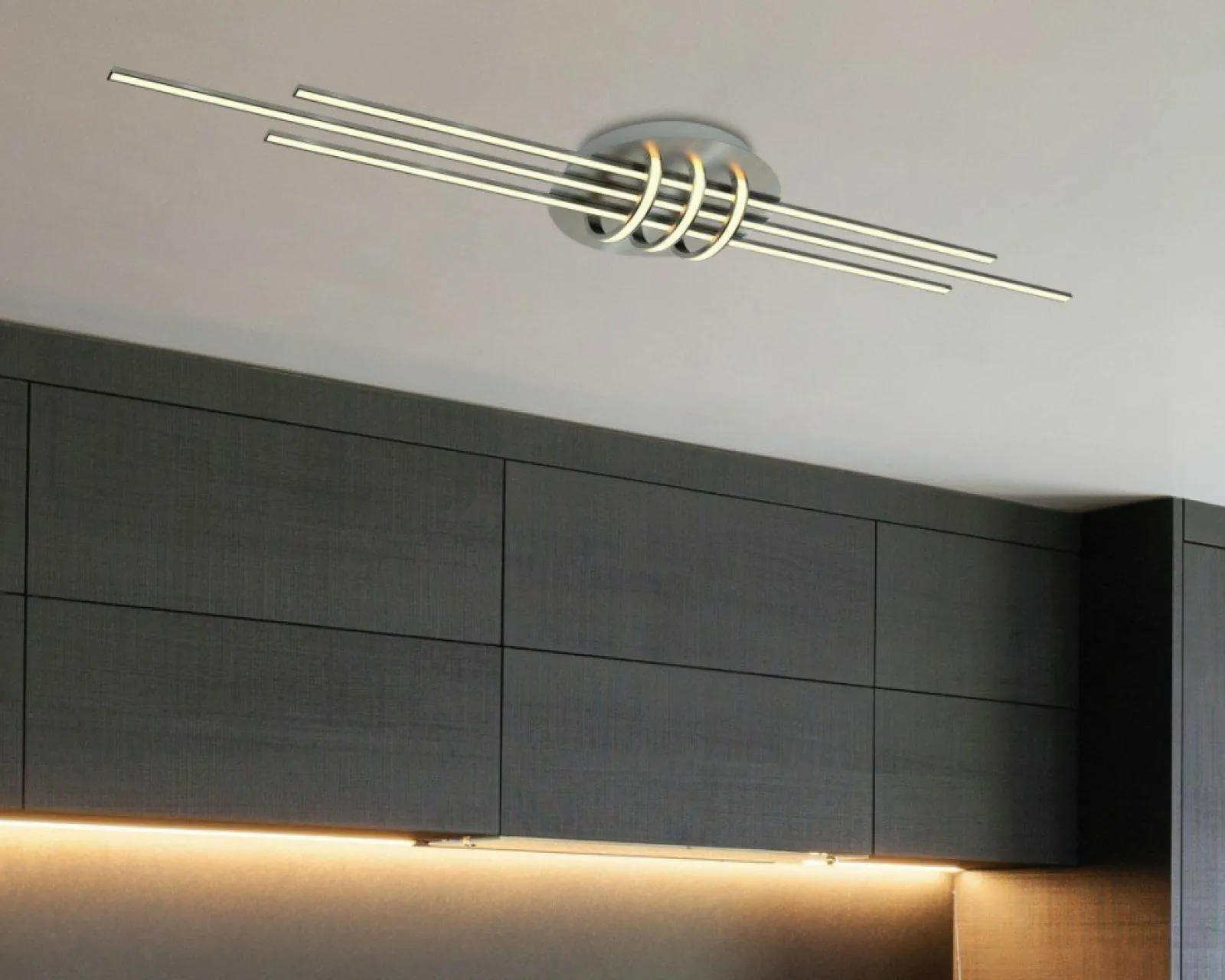 Sklep Kaja Minimalistyczna lampa sufitowa LED A0018-160 NAKSOS | Kaja Oświetlenie* Plafony Nowoczesne | Lampy Led