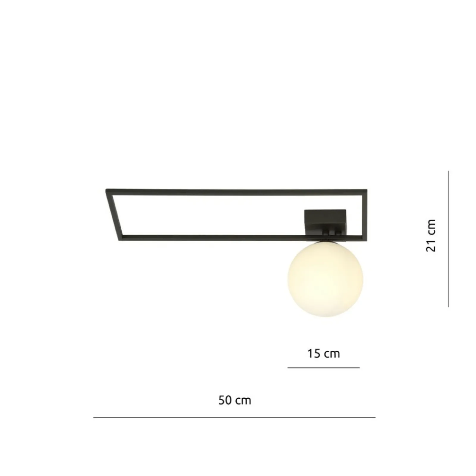 Sklep Kaja Minimalistyczna lampa sufitowa z białą kulą 1130/1A IMAGO | Kaja* Plafony Nowoczesne