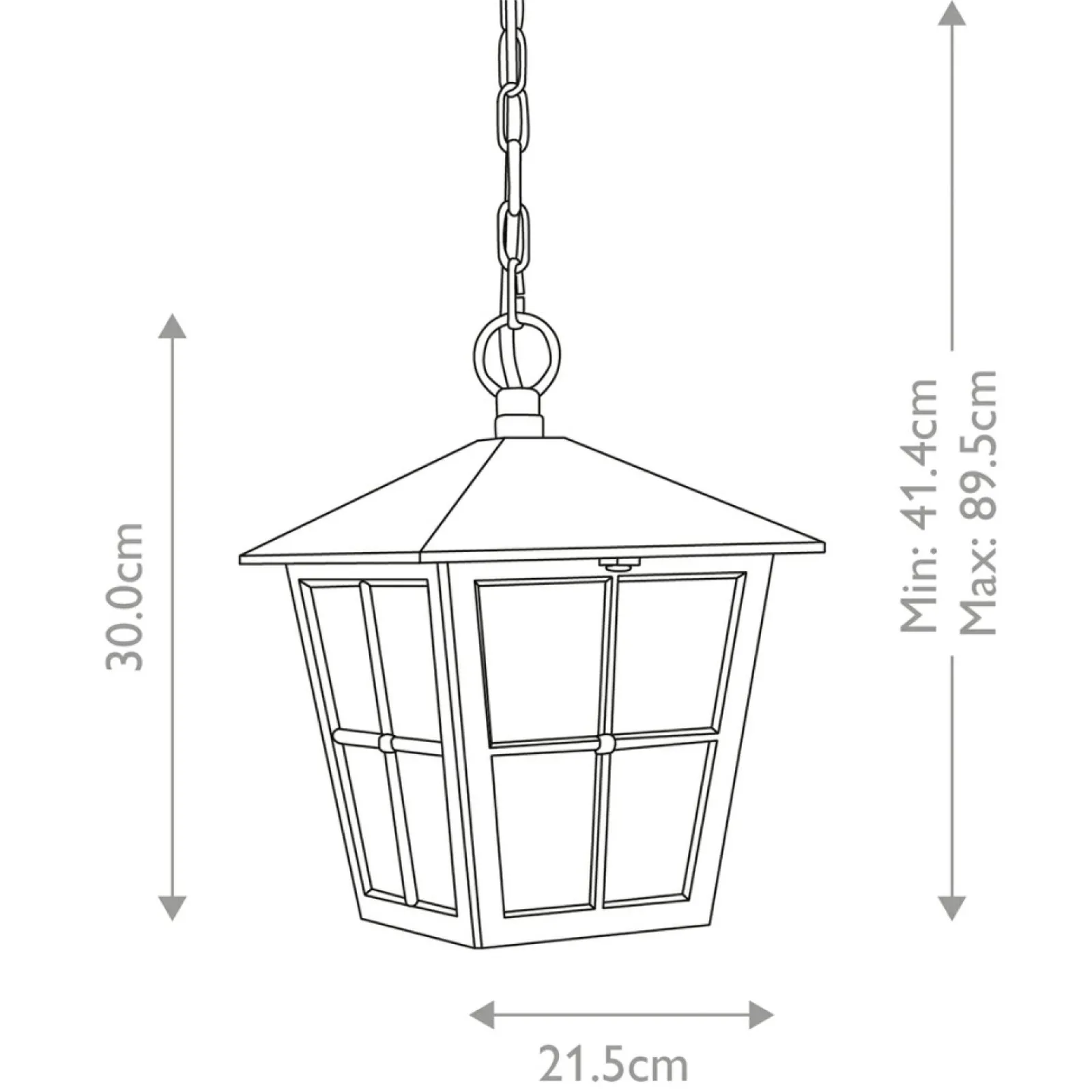 Sklep Kaja Minimalistyczna lampa wisząca BL48M-BLACK z serii CANTERBURY* Lampy Ogrodowe Stojące