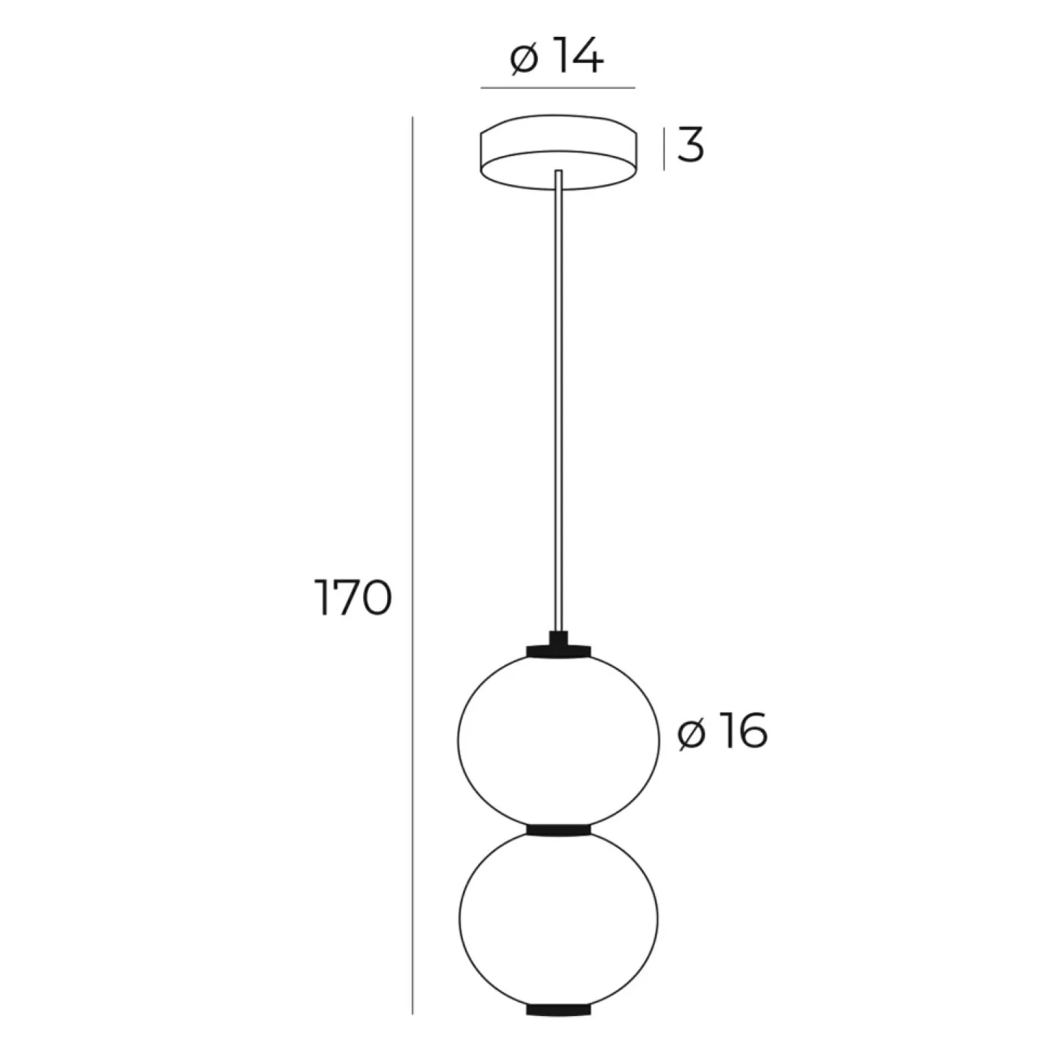 Best Sale Minimalistyczna lampa wisząca LED, kule MX P0469 TAMA | Kaja Żyrandole Nowoczesne