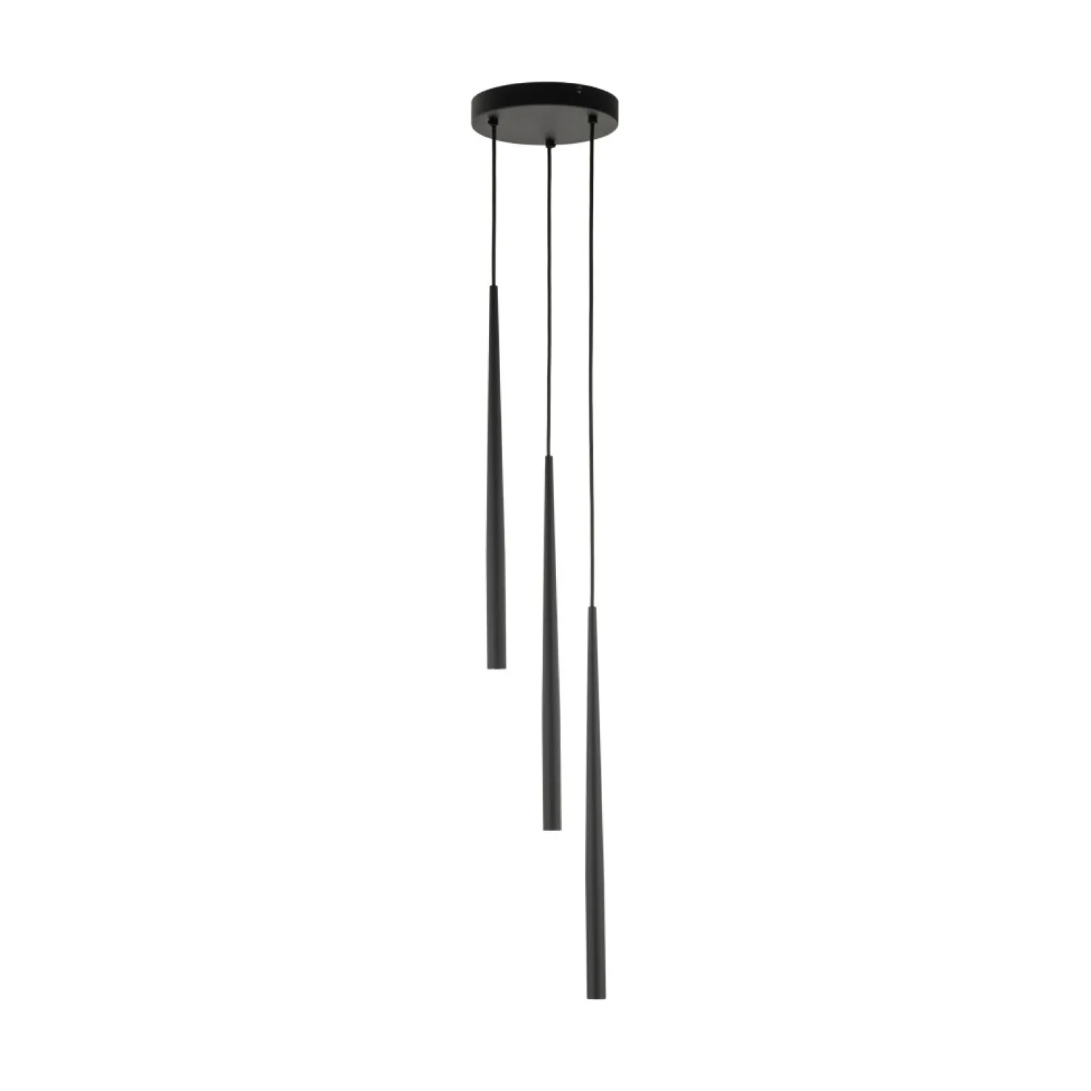Shop Minimalistyczna lampa wisząca z tubami TK 10113 PIANO BLACK | Kaja Żyrandole Nowoczesne