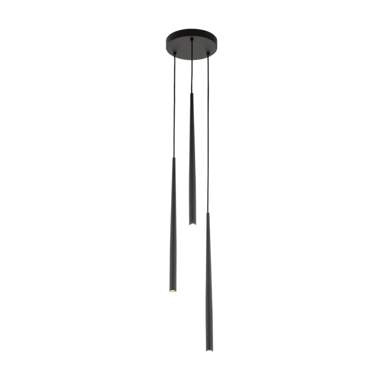 Shop Minimalistyczna lampa wisząca z tubami TK 10113 PIANO BLACK | Kaja Żyrandole Nowoczesne