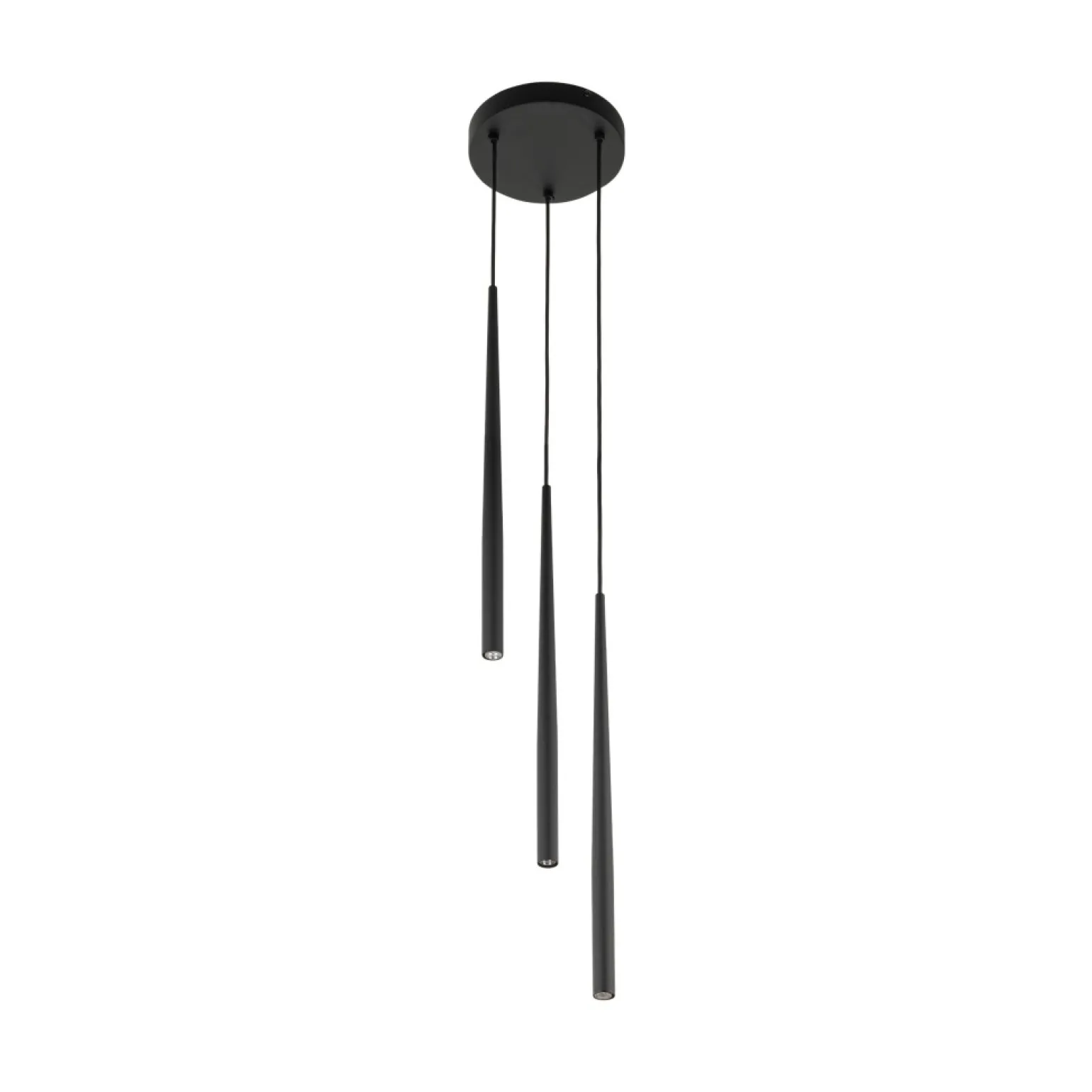Shop Minimalistyczna lampa wisząca z tubami TK 10113 PIANO BLACK | Kaja Żyrandole Nowoczesne