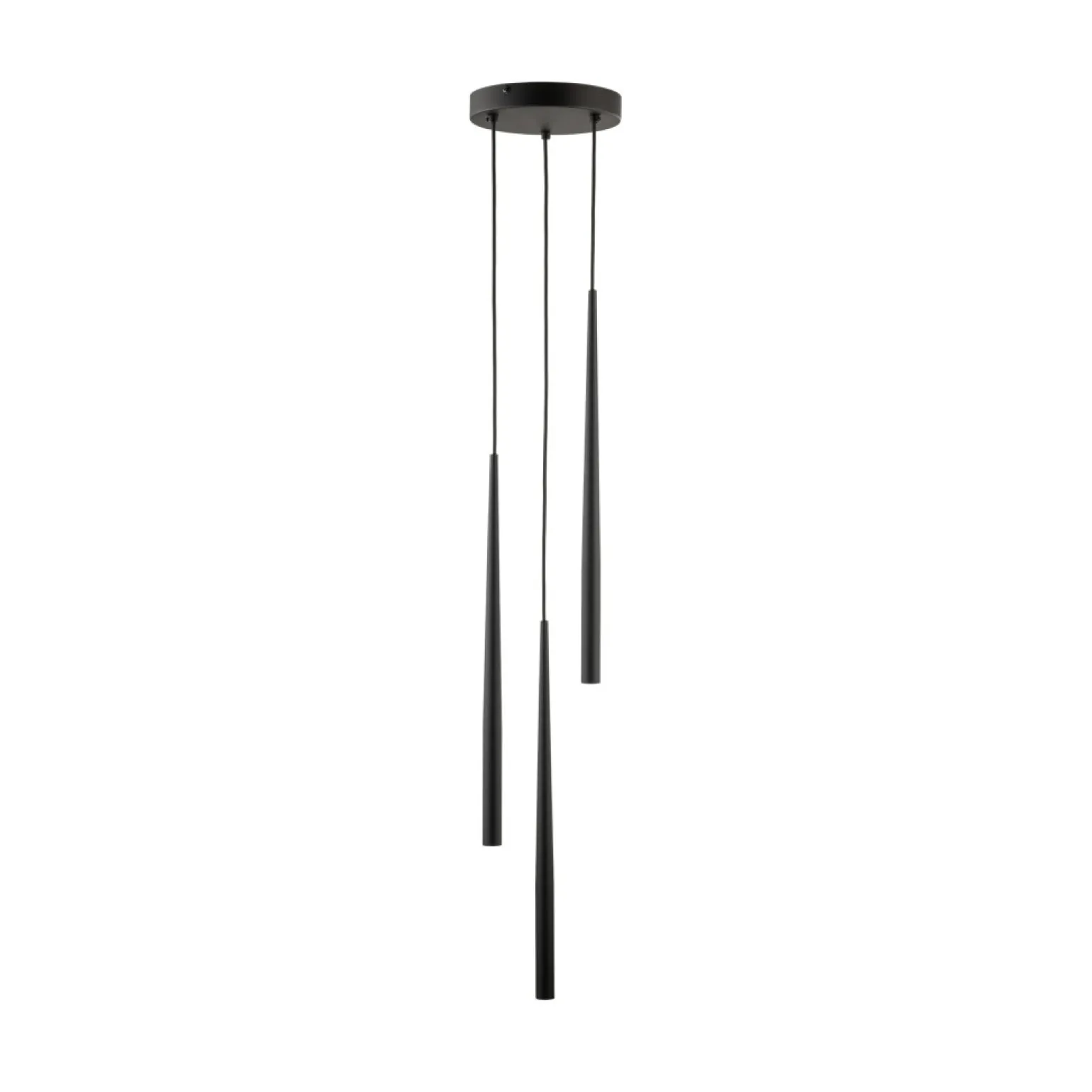 Shop Minimalistyczna lampa wisząca z tubami TK 10113 PIANO BLACK | Kaja Żyrandole Nowoczesne