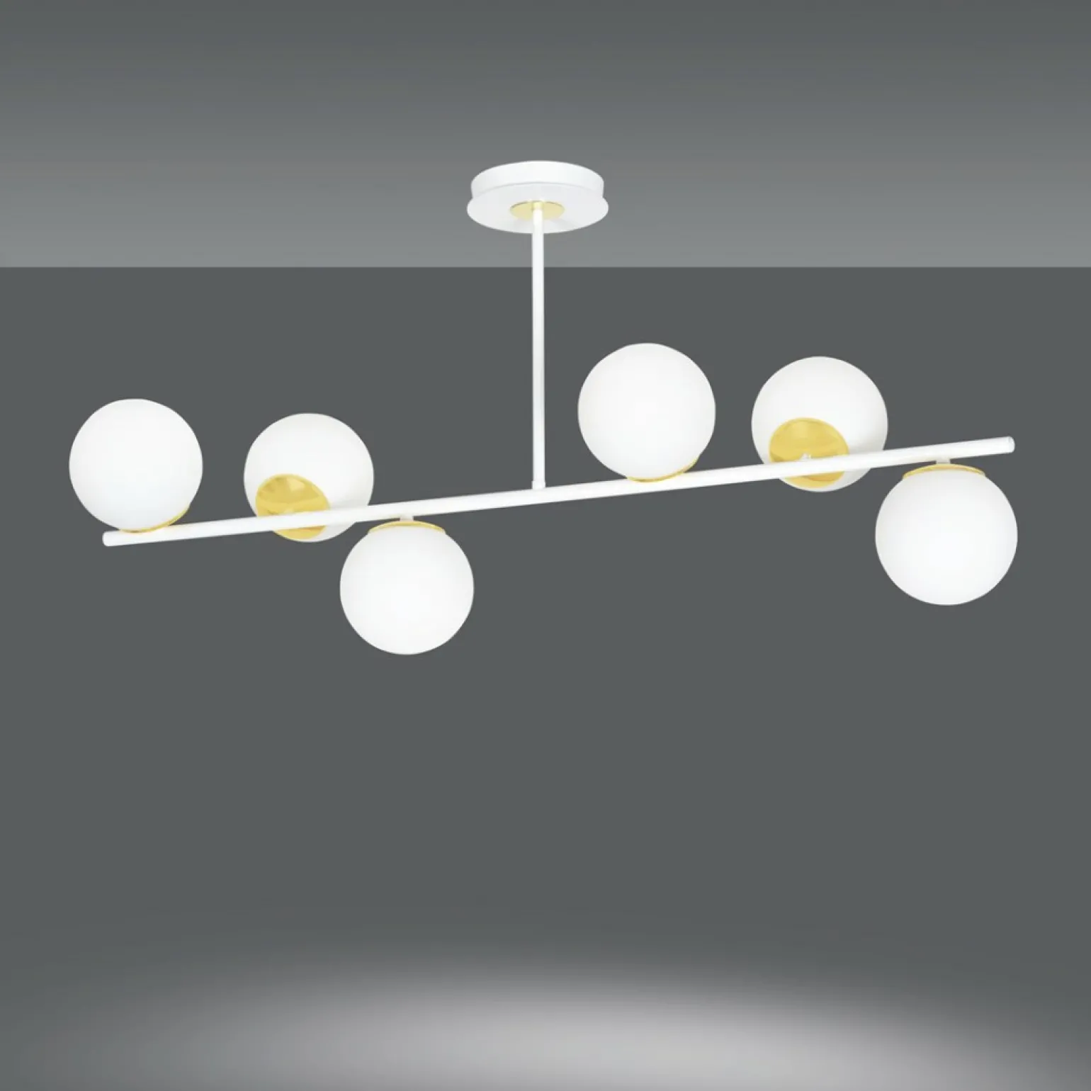 Online Minimalistyczna lampa ze złotymi elementami 1023/6 FLOKI | Kaja Żyrandole Nowoczesne