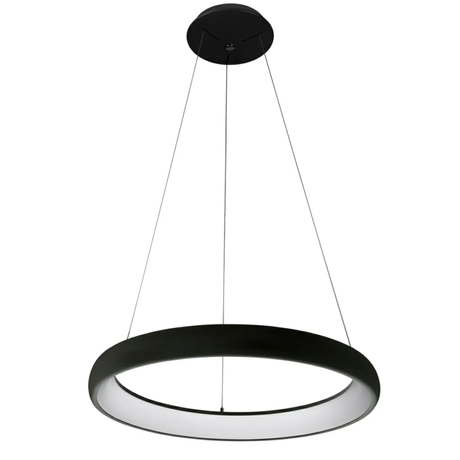 Hot Minimalistyczna obręcz LED ⌀61cm 5280-850RP-BK-3 ALESSIA | Kaja Żyrandole Nowoczesne
