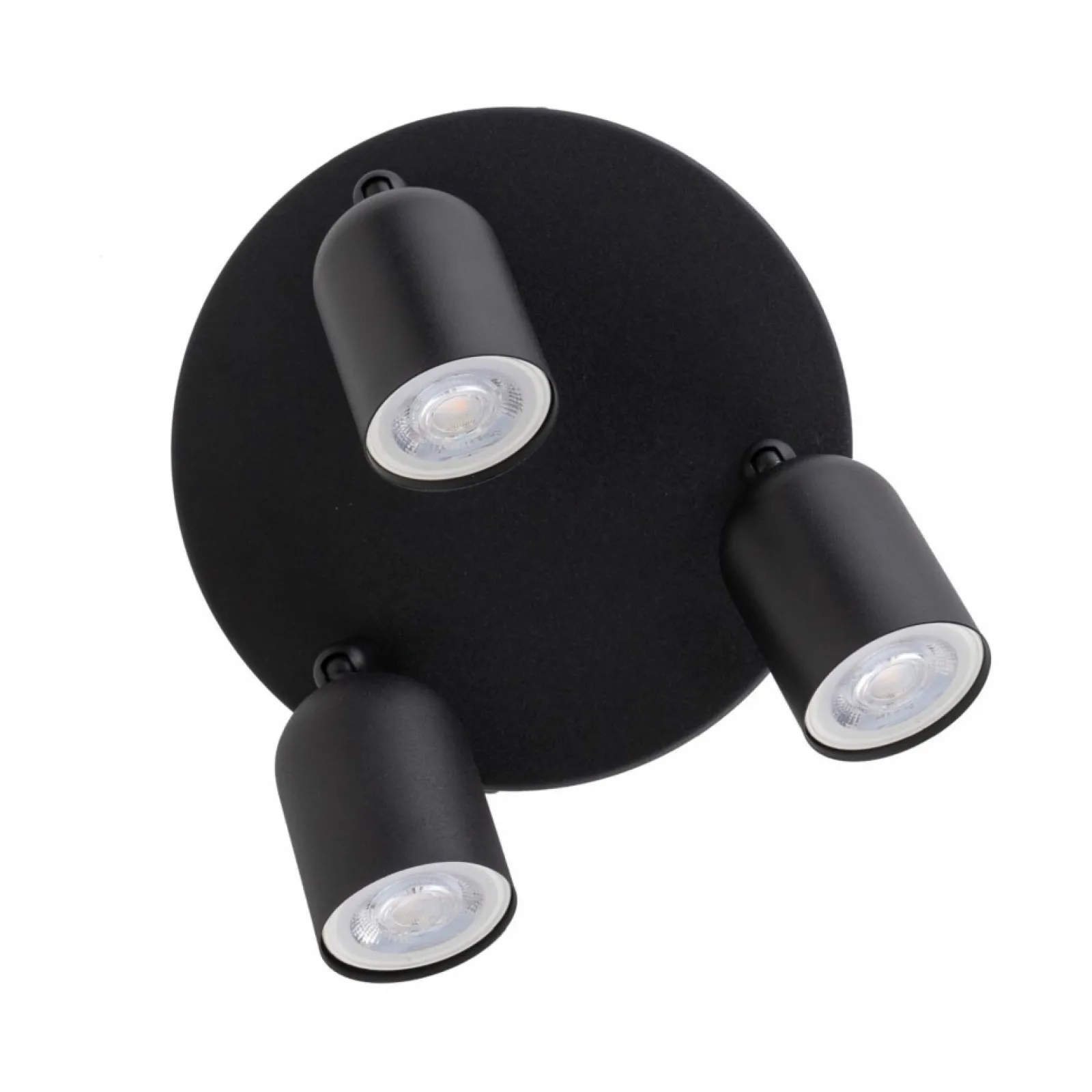 Sklep Kaja Minimalistyczna, okrągła, czarna lampa z reflektorami TK 4760 TOP* Plafony Nowoczesne