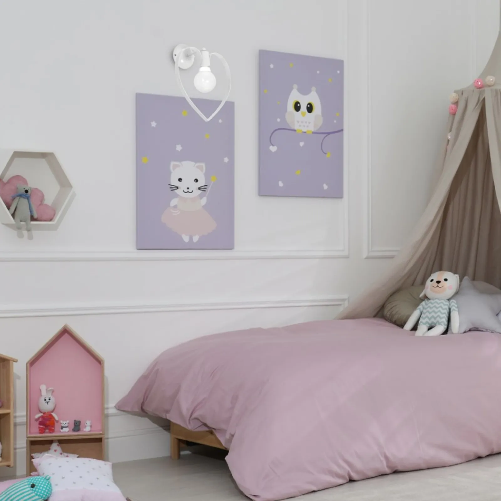Sklep Kaja Minimalistyczny kinkiet w kształcie serca MLP9949 z serii AMORE | Kaja Oświetlen* Kinkiety Tradycyjne