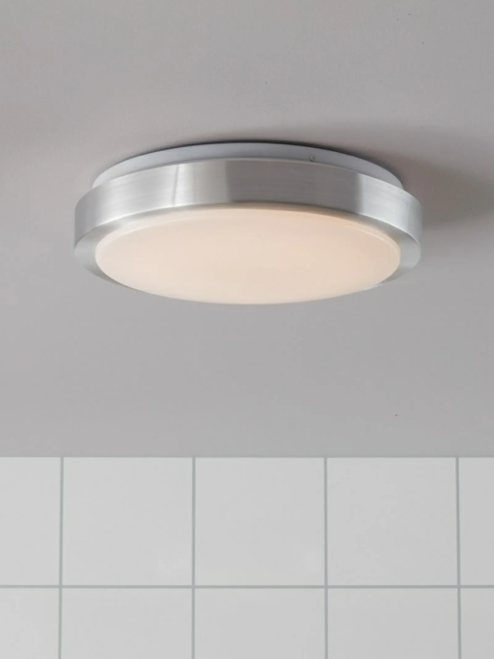 Sklep Kaja Minimalistyczny plafon w kolorze aluminium 105958 | Kaja Oświetlenie* Lampy Led | Plafony Klasyczne