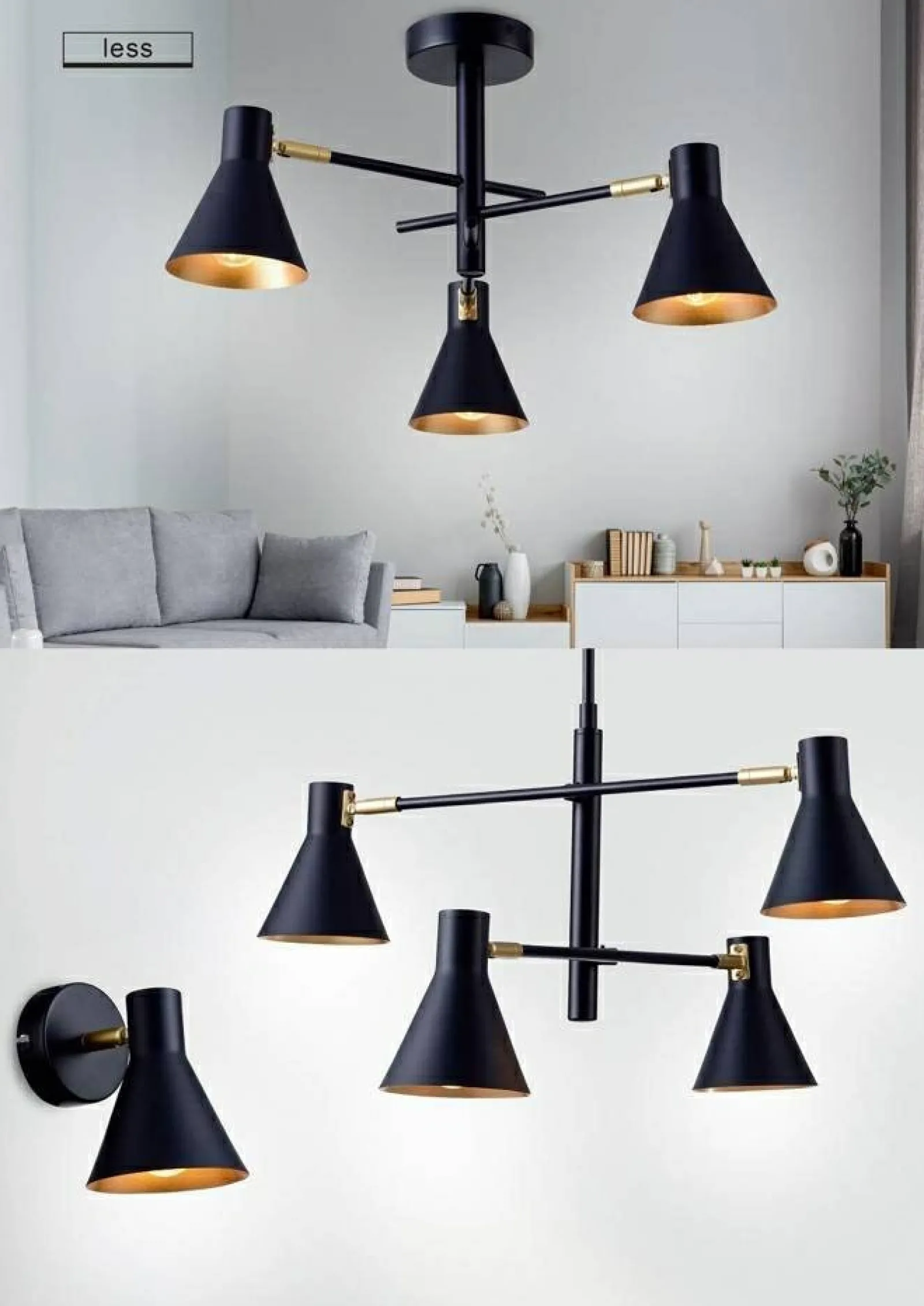 Sklep Kaja Minimalistyczny reflektor ścienny 21-70968 LESS | Kaja Oświetlenie* Kinkiety Tradycyjne