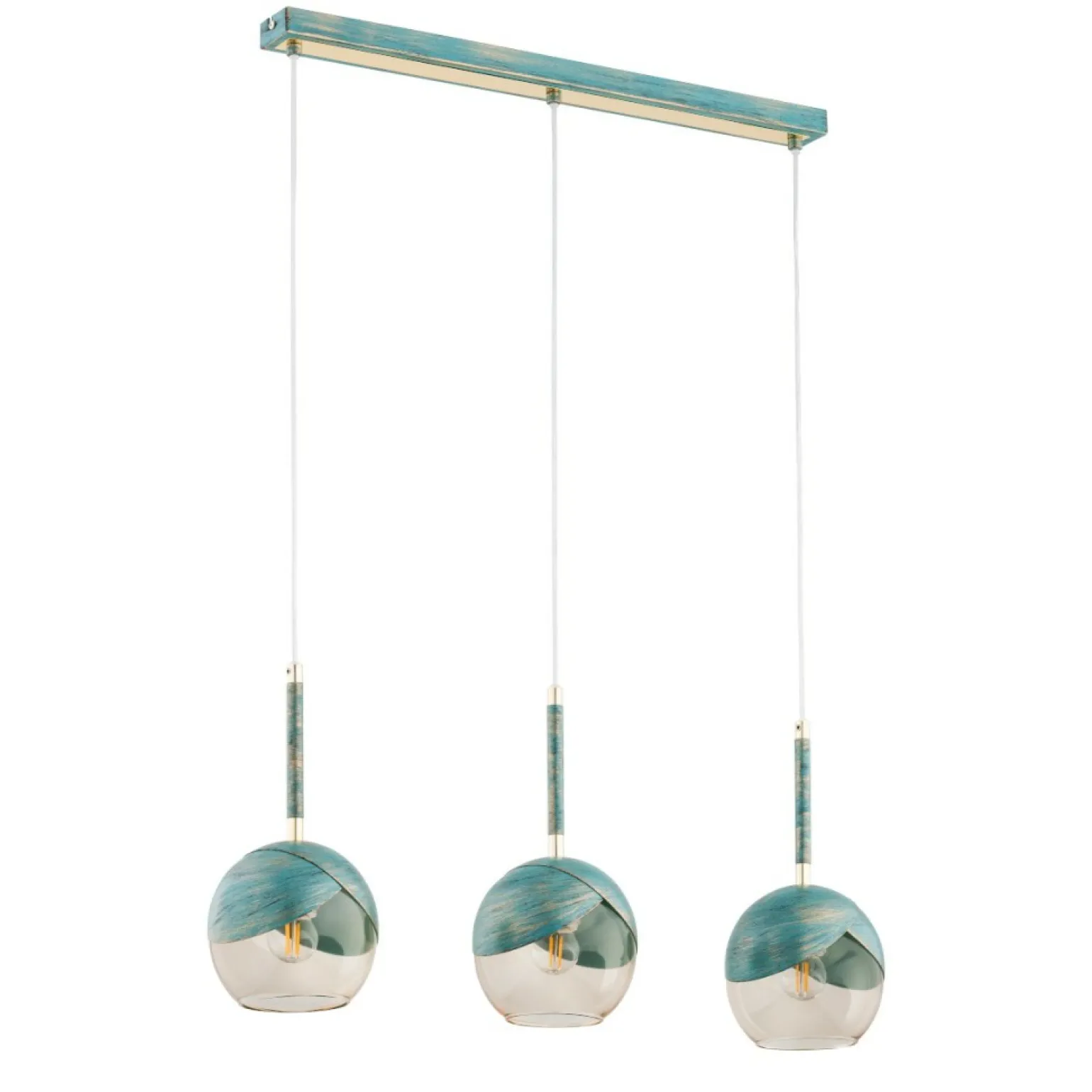 Shop Miętowa lampa wisząca na listwie, na 3 żarówki AL 62408 z serii PRADA Żyrandole Nowoczesne