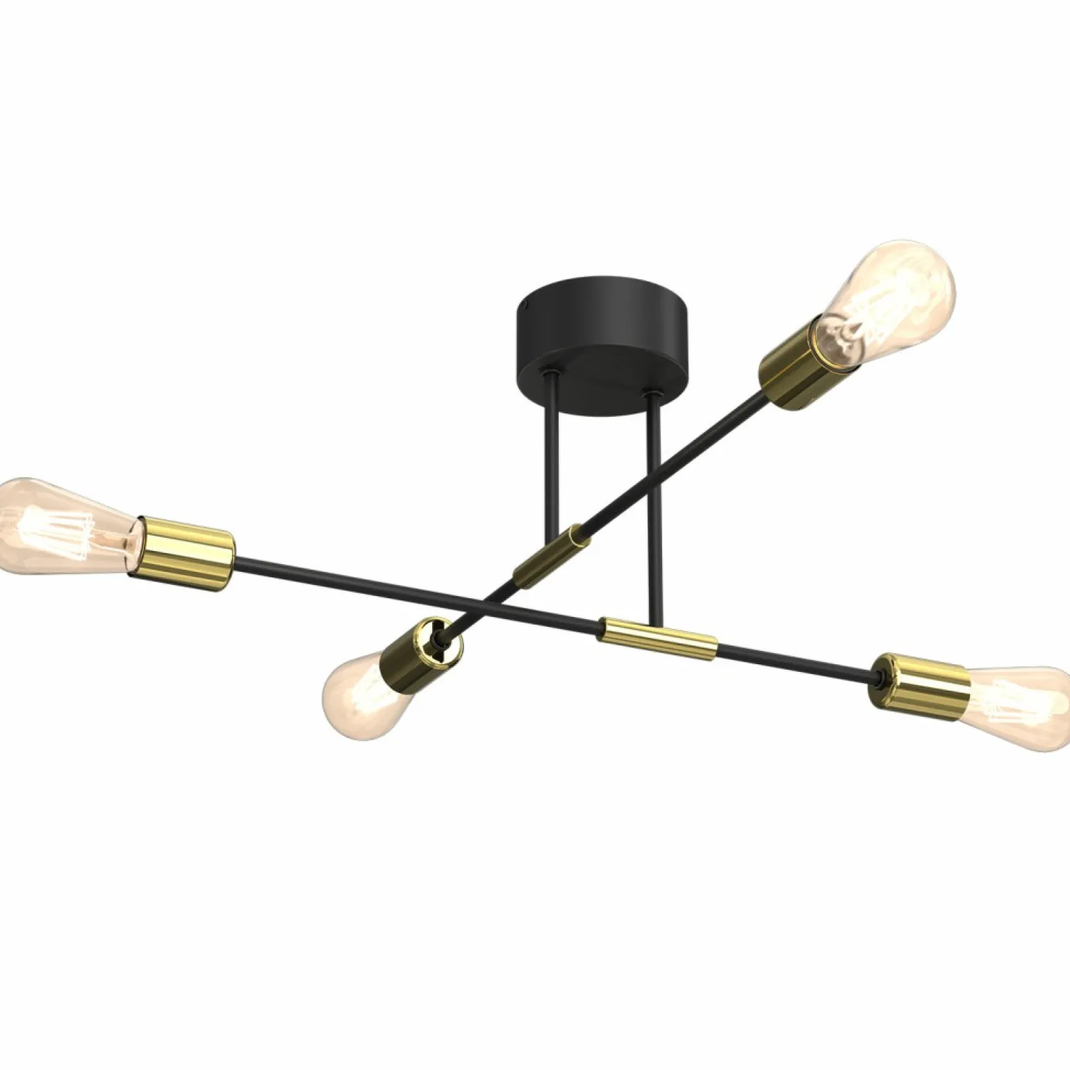 Flash Sale Modernistyczna lampa wisząca, czarno-złota LX 3906 z serii FLAME Żyrandole Nowoczesne