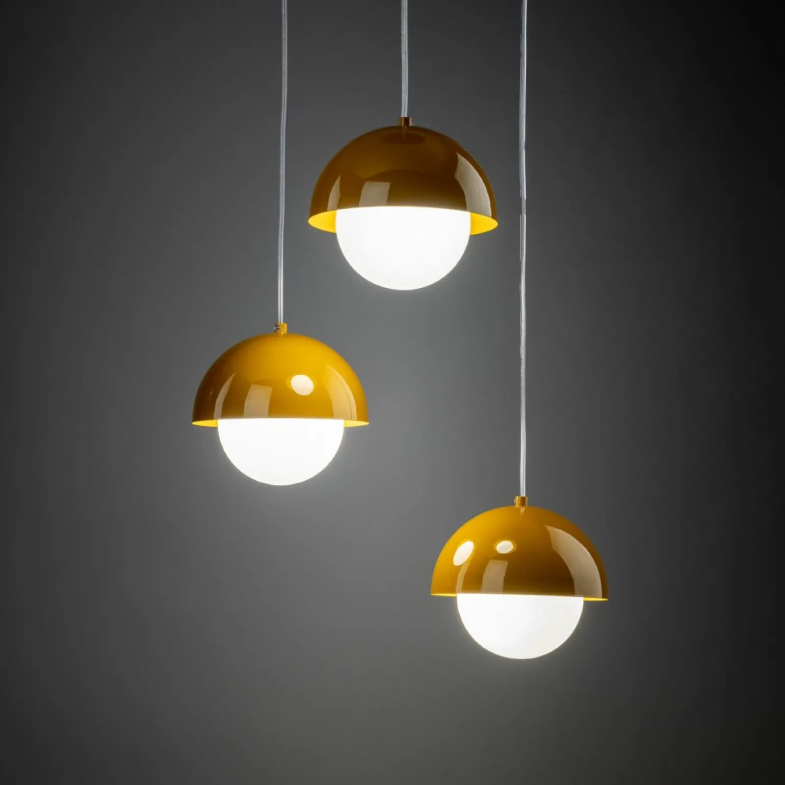 Clearance Modna, potrójna lampa wisząca TK 10266 BONO OCHRA | Kaja Oświetlenie Żyrandole Nowoczesne
