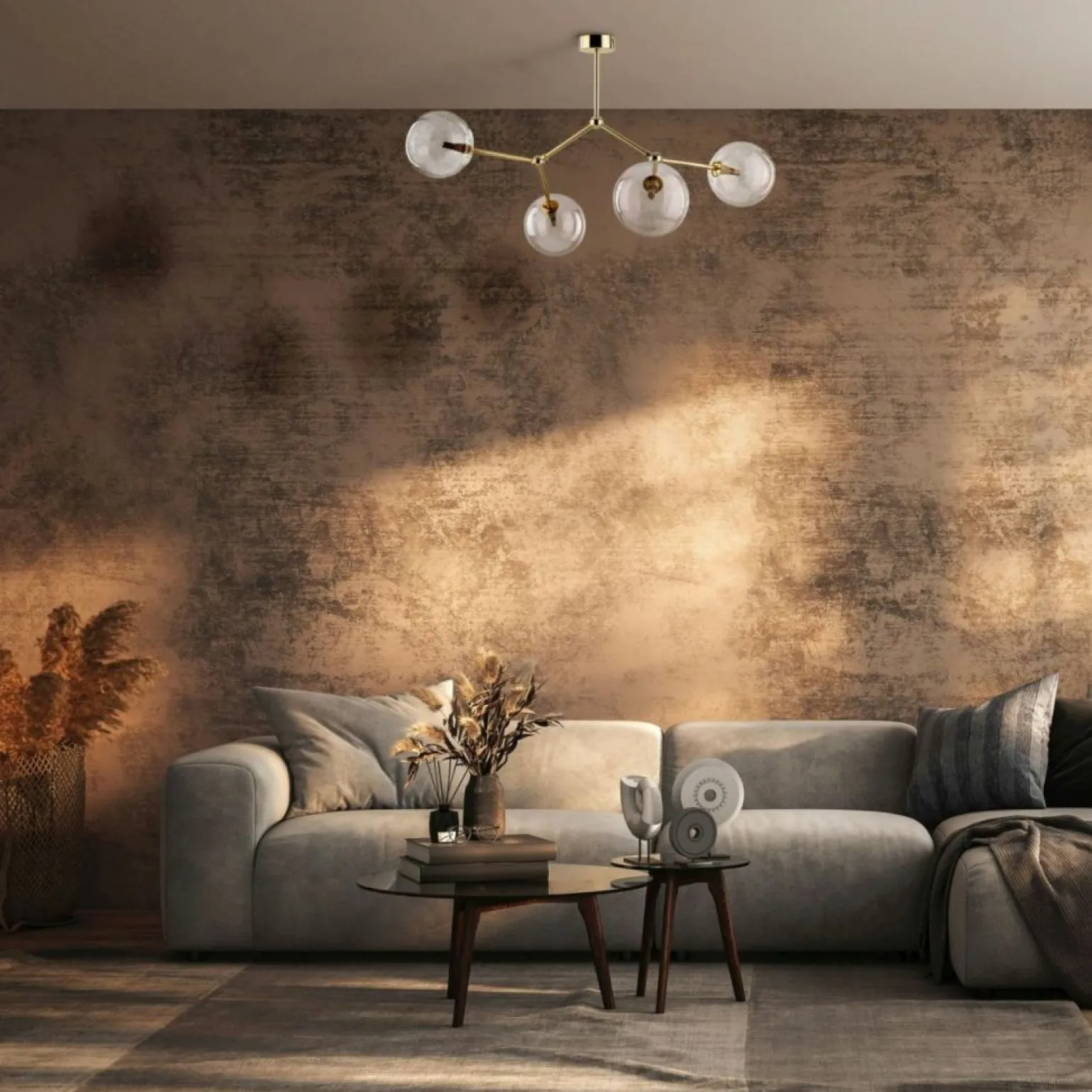 Best Sale Molekularna lampa nad stół w jadalni TK 10070 FAIRY GOLD | Kaja Żyrandole Nowoczesne