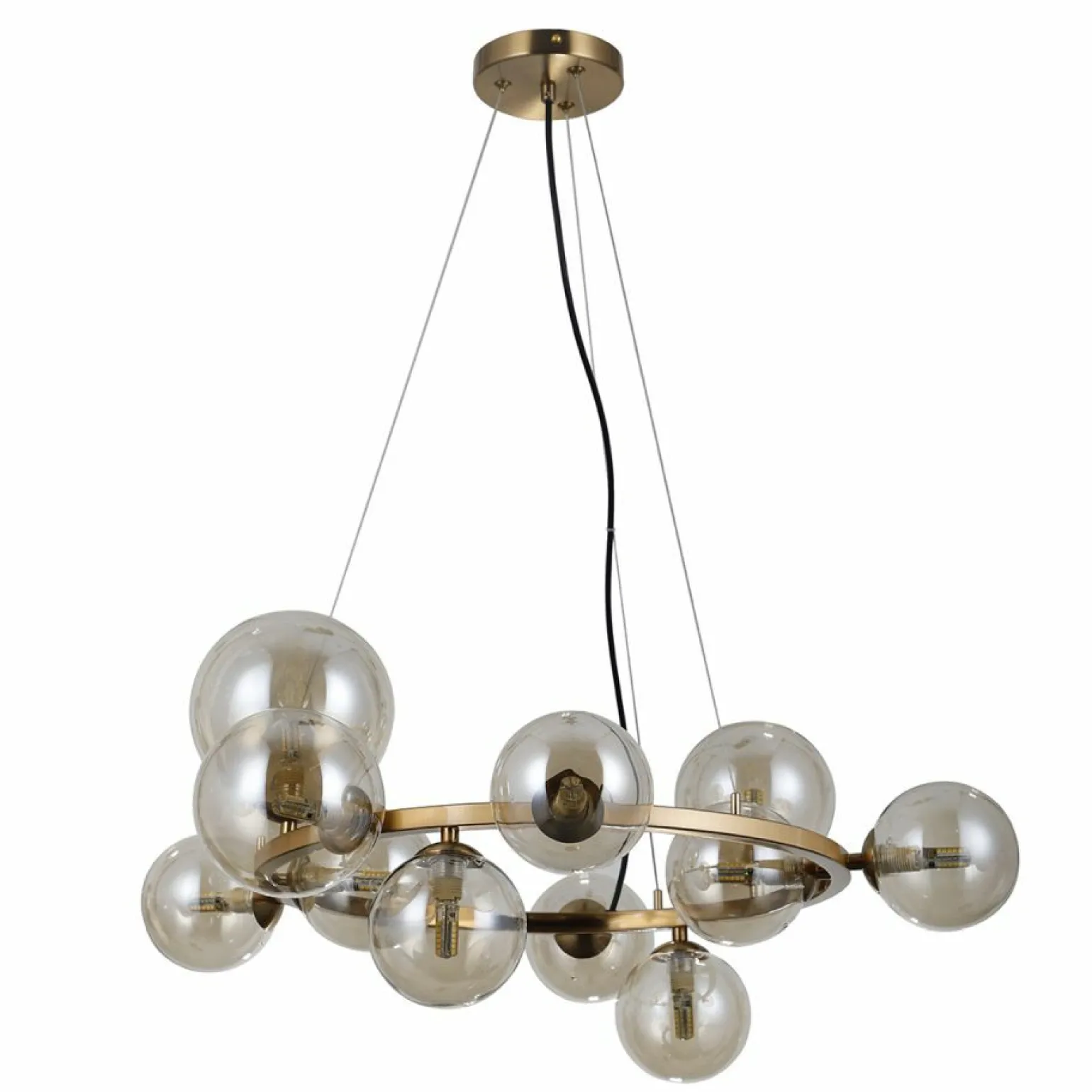Best Sale Molekularna lampa wisząca na bazie koła PND-406007-11-HBR CANELLO Żyrandole Nowoczesne