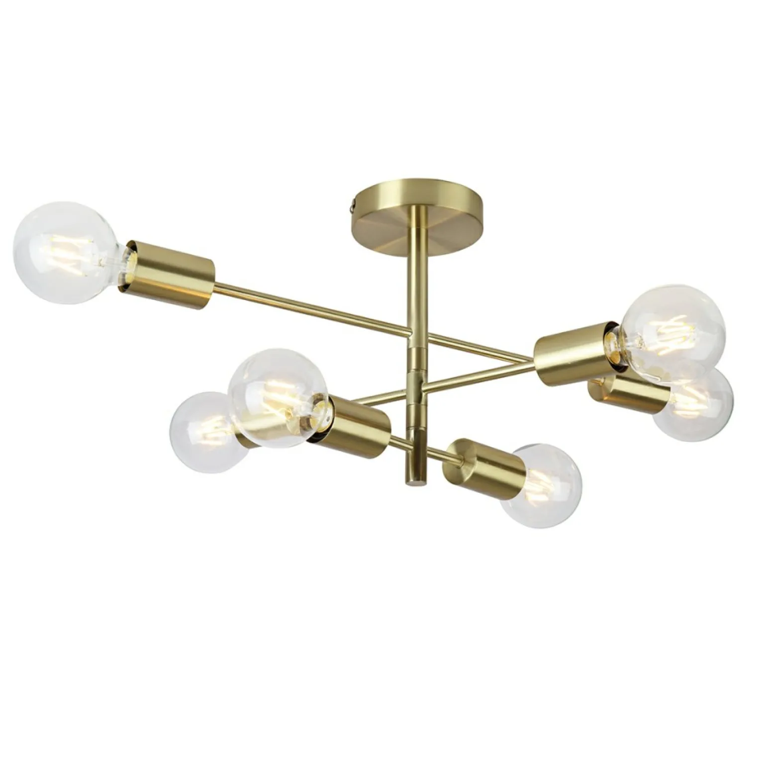 Clearance Mosiężna lampa bez kloszy PNC-5679-6-GD ATLANTICO | Kaja Oświetlenie Żyrandole Nowoczesne
