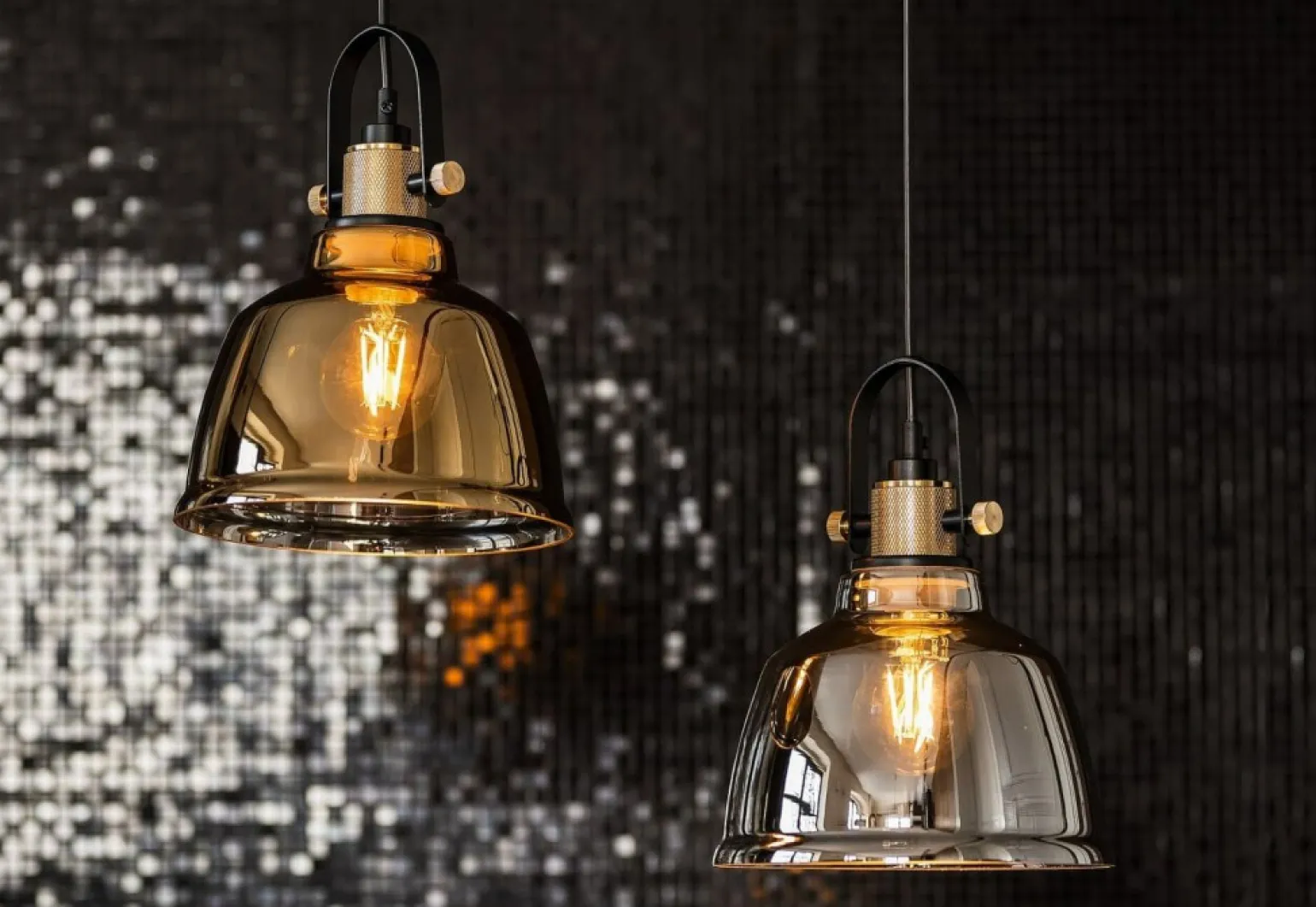 New Mosiężna lampa wisząca, z kloszem 9153 | Kaja Oświetlenie Żyrandole Nowoczesne