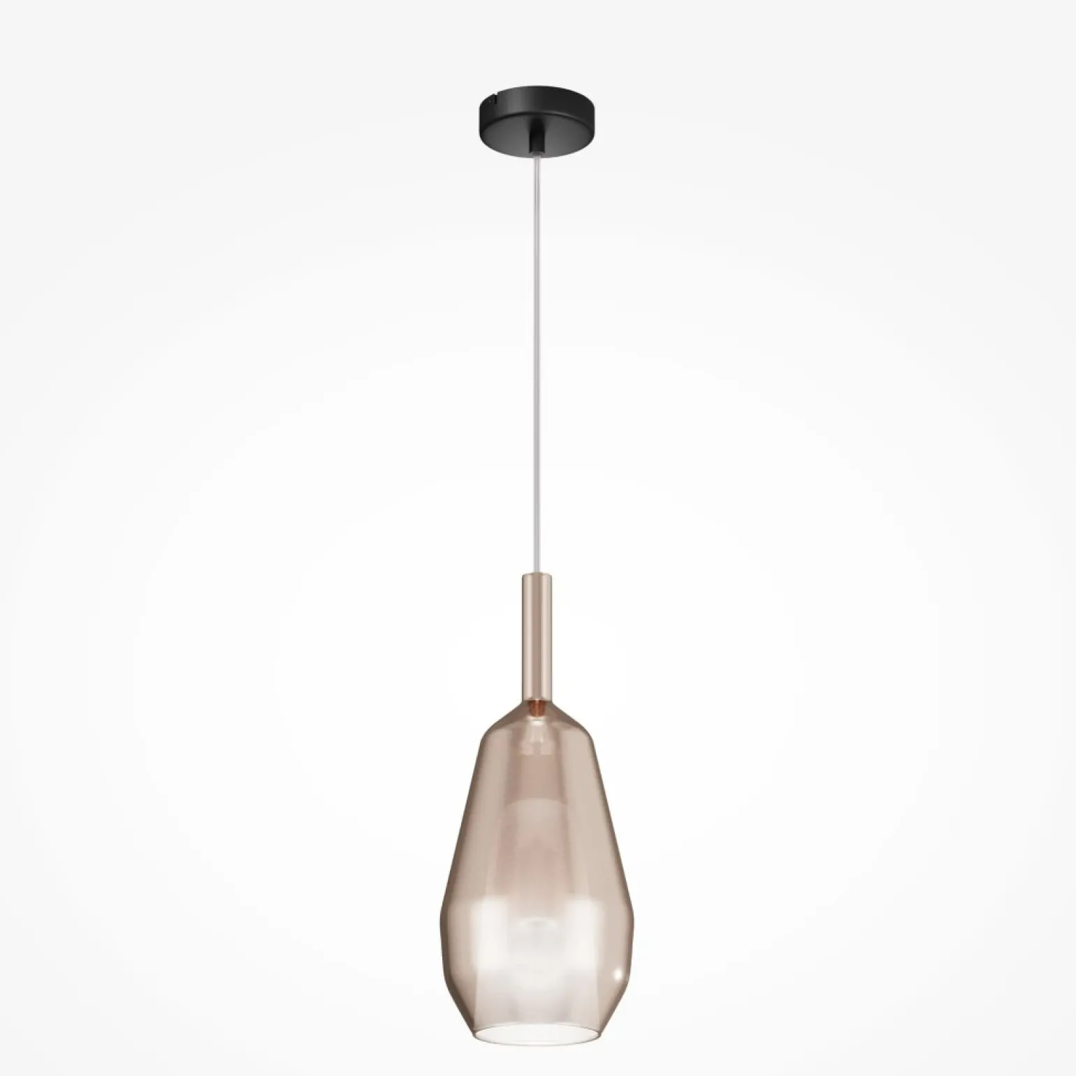 Hot Niebanalna lampa wisząca, podłużny klosz MOD271PL-01B9 z serii DUALITY Żyrandole Nowoczesne