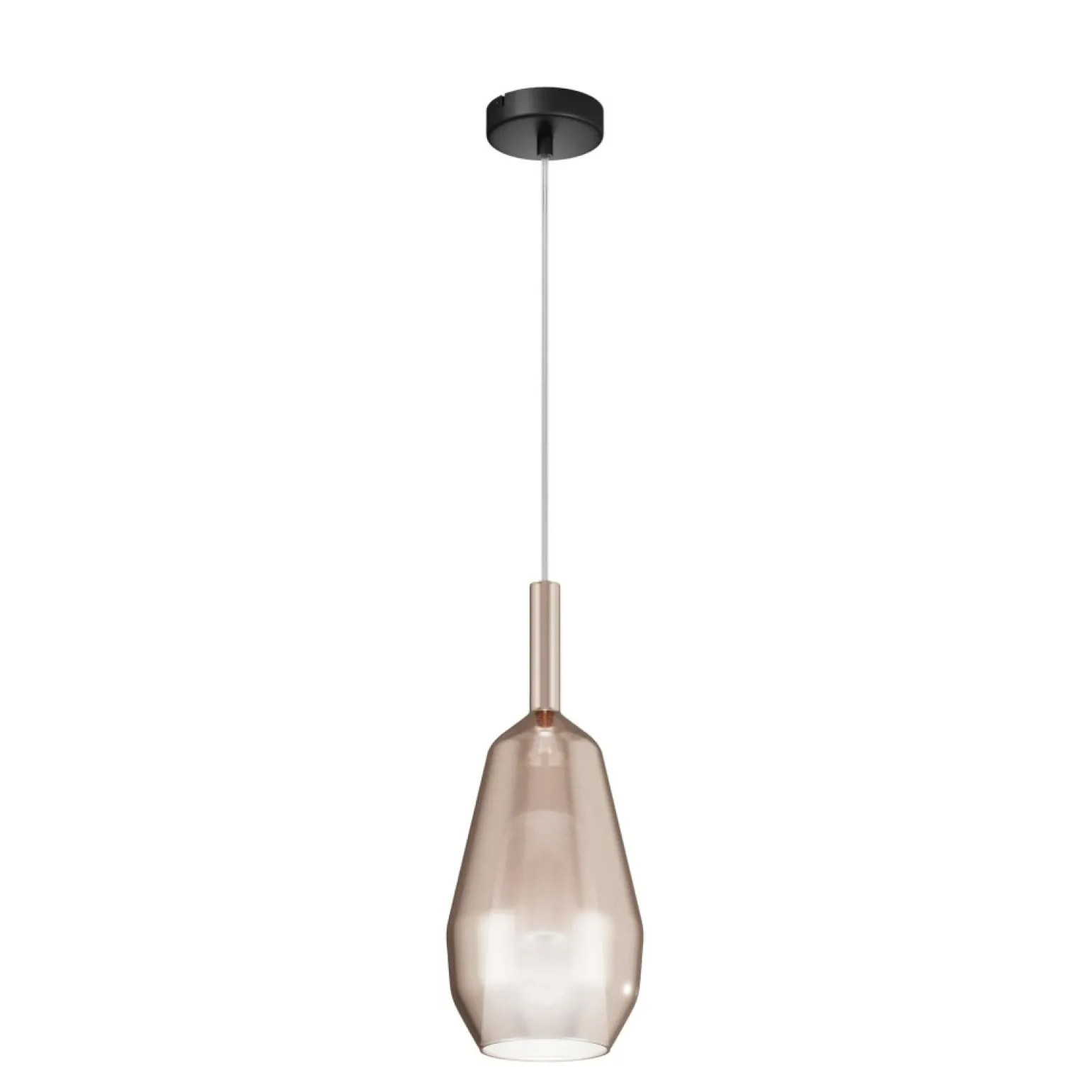 Hot Niebanalna lampa wisząca, podłużny klosz MOD271PL-01B9 z serii DUALITY Żyrandole Nowoczesne