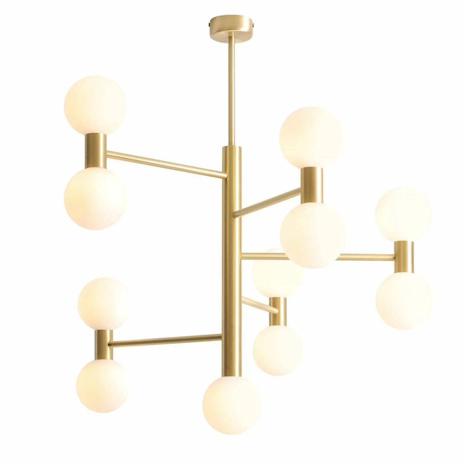 Best Sale Nietuzinkowa lampa sufitowa w kolorze mosiądzu 1134PL_W40 FLARE | Kaja Żyrandole Nowoczesne