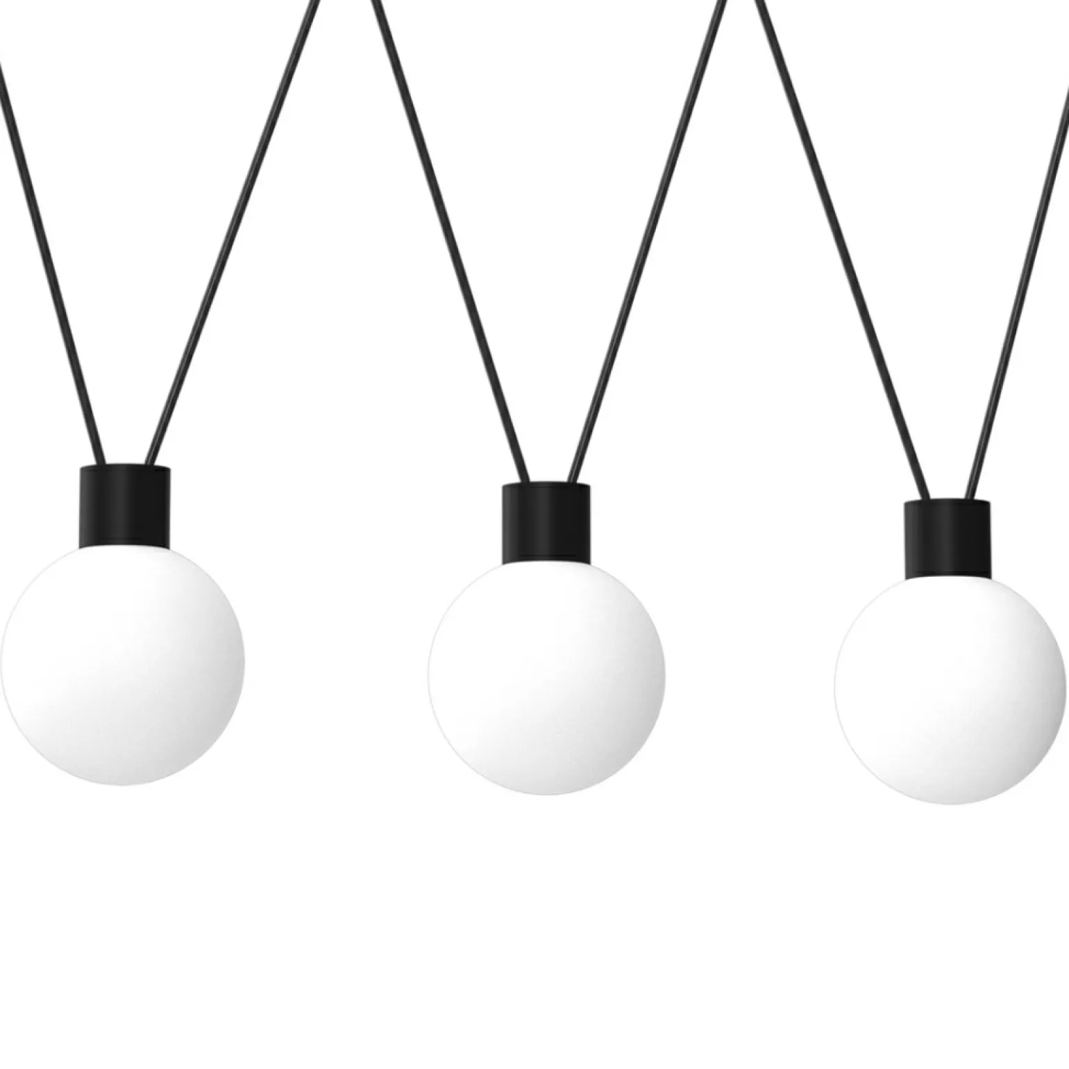 Best Sale Nietuzinkowa lampa wisząca z trzema kloszami MLP8818 z serii CAP Żyrandole Nowoczesne