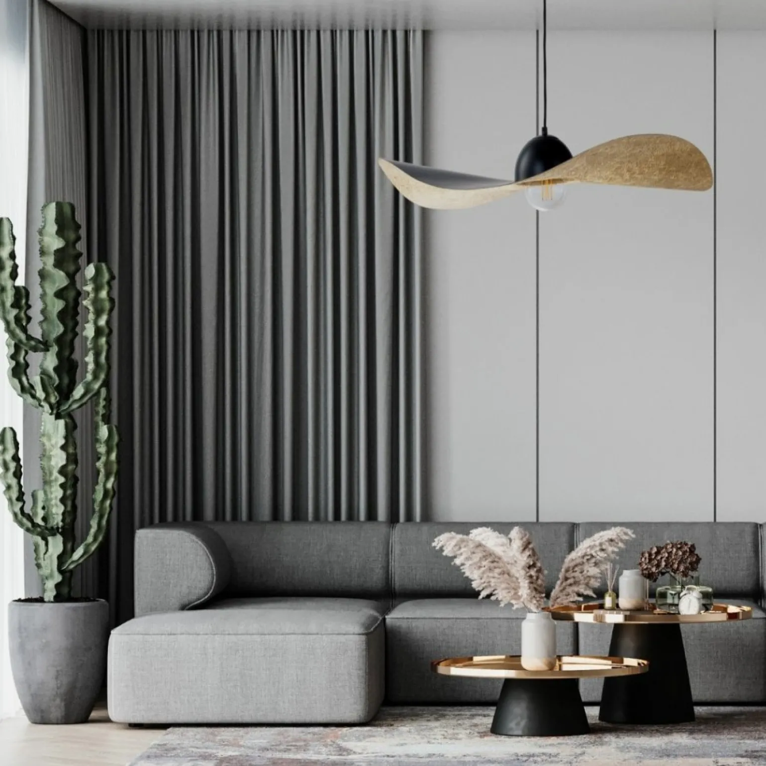Sale Nietypowa, ozdobna lampa wisząca kapelusz SIG 32340 z serii KAPELLO L Żyrandole Nowoczesne