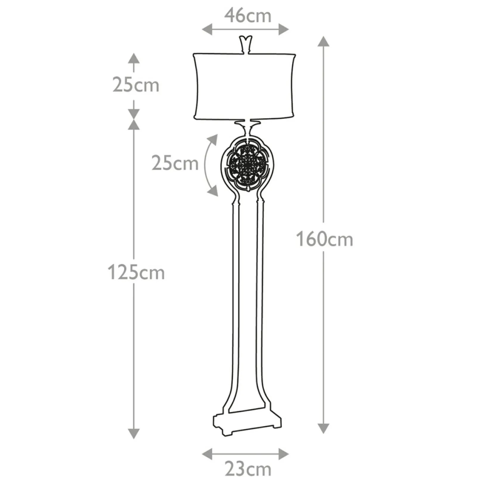 Sklep Kaja Niezwykła lampa podłogowa FE-MARCELLA-FL z serii MARCELLA* Lampy Podłogowe Z Abażurem | Tradycyjne Lampy Podłogowe