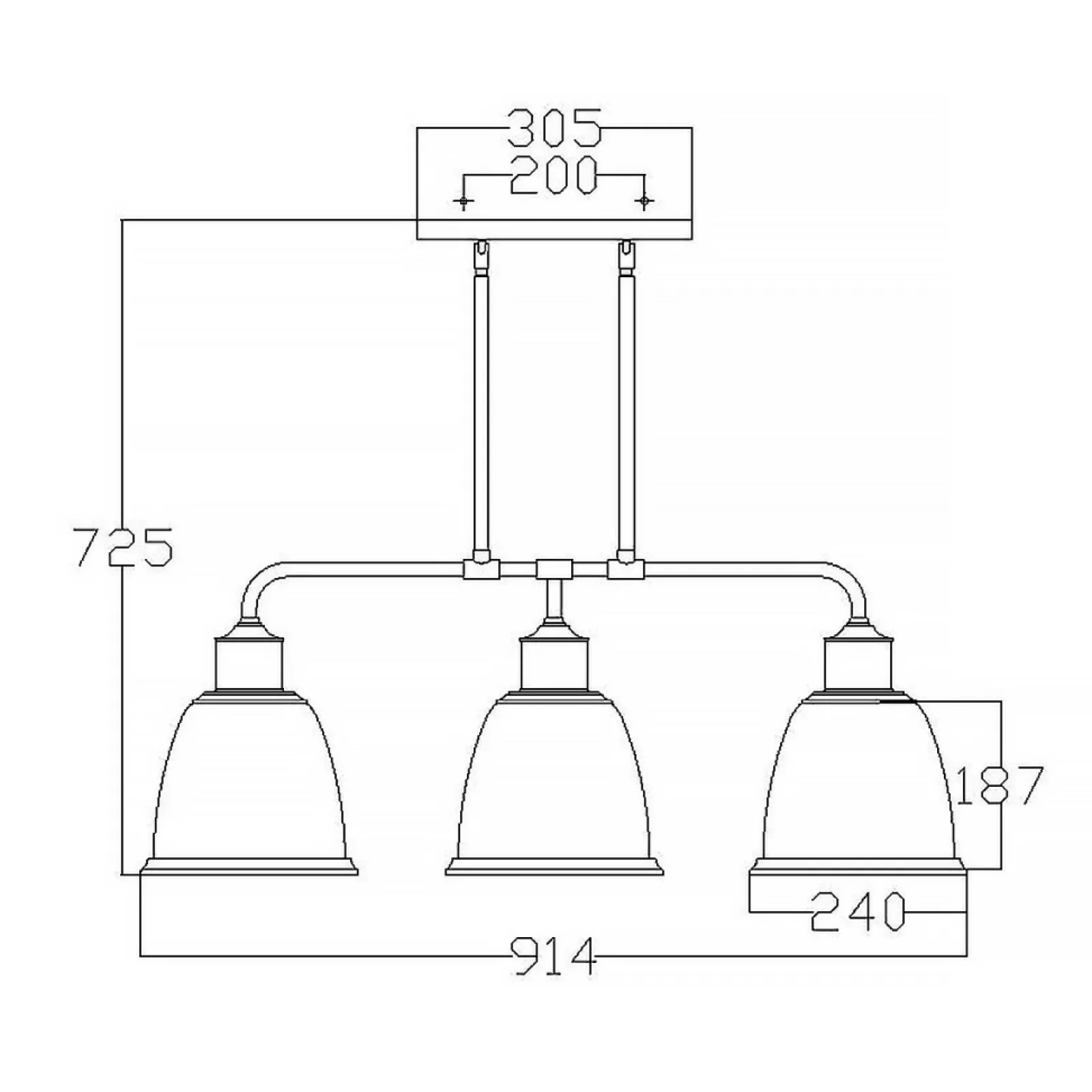 Sklep Kaja Niklowa lampa wisząca, trzy klosze FE-HOBSON-3P-SN z serii HOBSON* Randole Tradycyjne