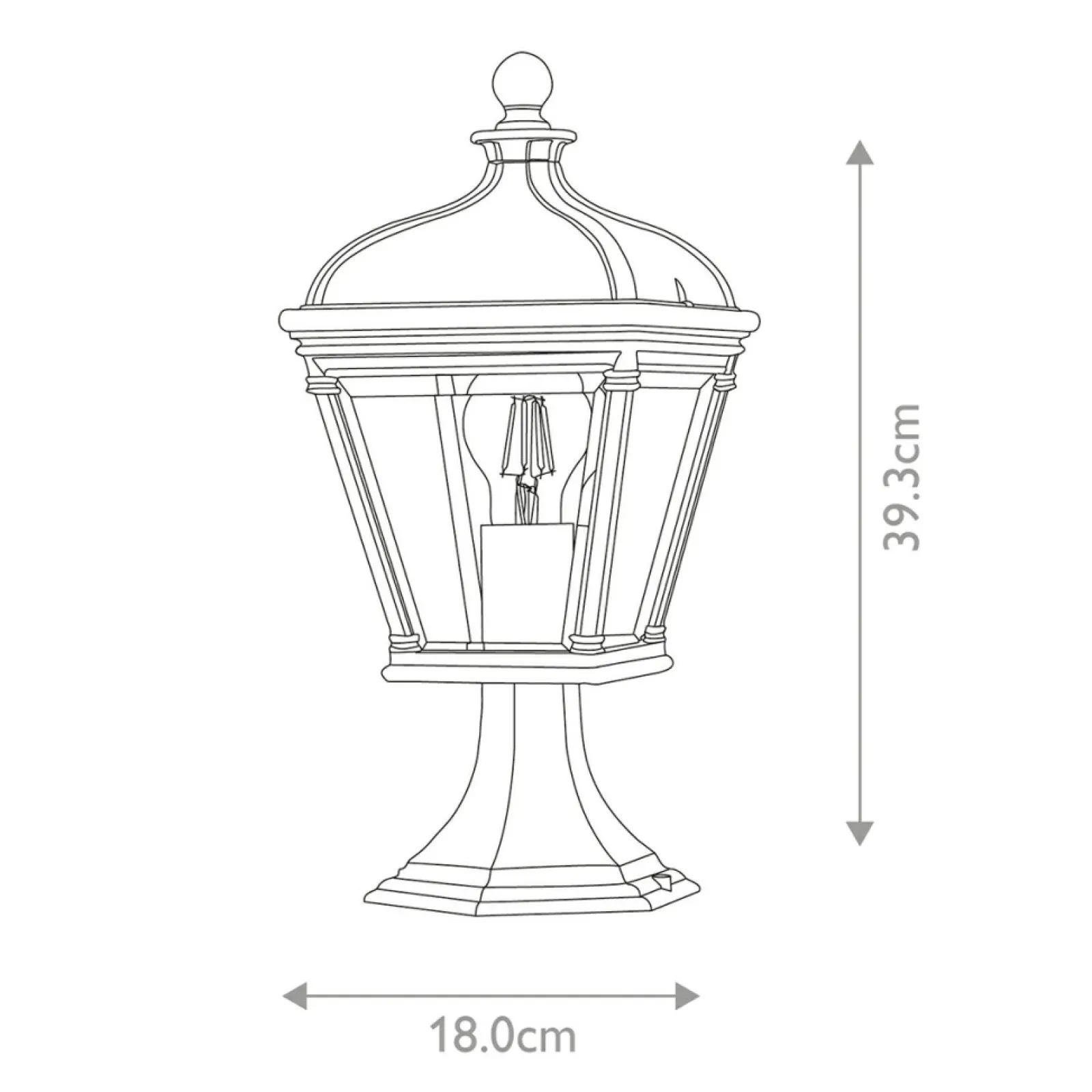 Sklep Kaja Niska lampa ogrodowa, cokołowa BAYVIEW-3M-BK z serii BAYVIEW* Lampy Ogrodowe Stojące