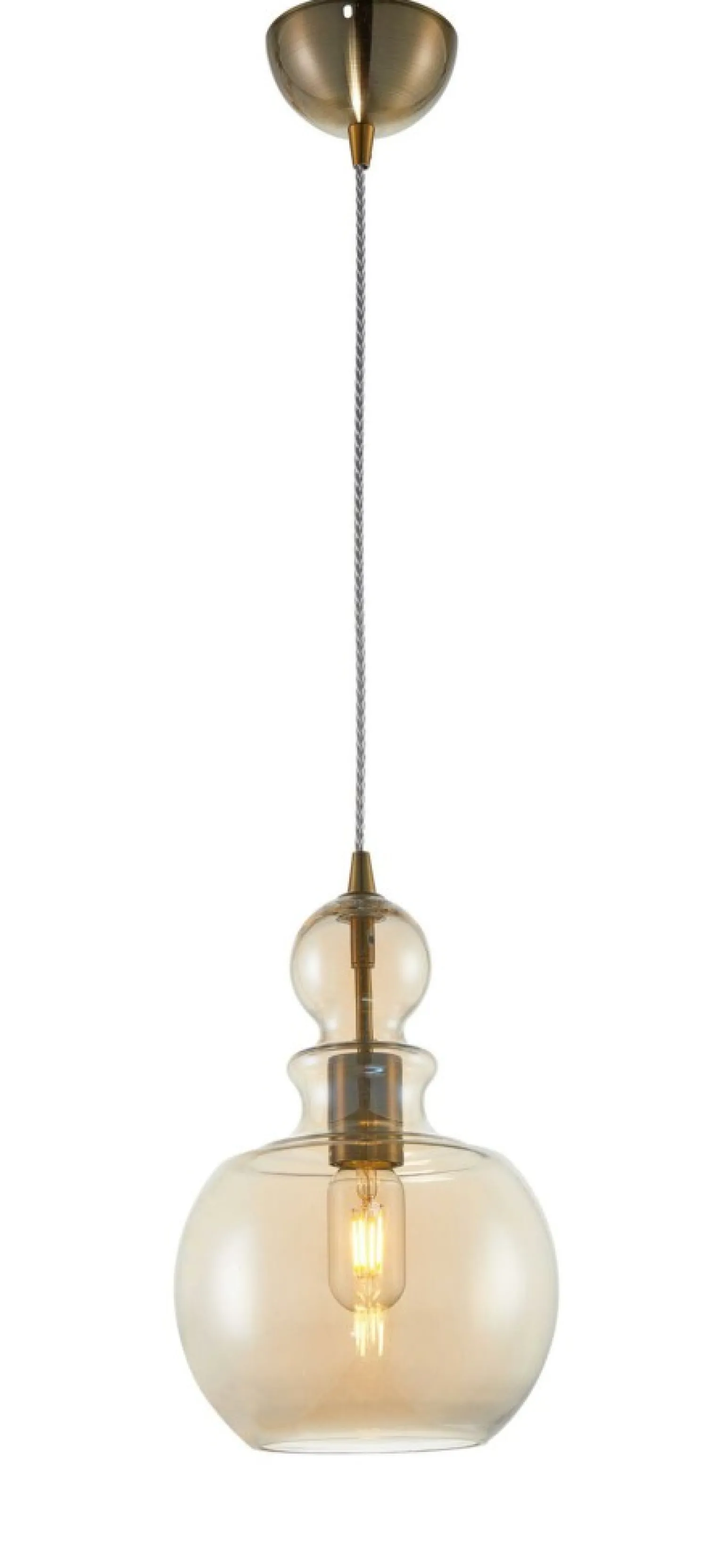 Sale Nowoczesna, bursztynowa lampa wisząca P003PL-01BZ TONE | Kaja Żyrandole Nowoczesne