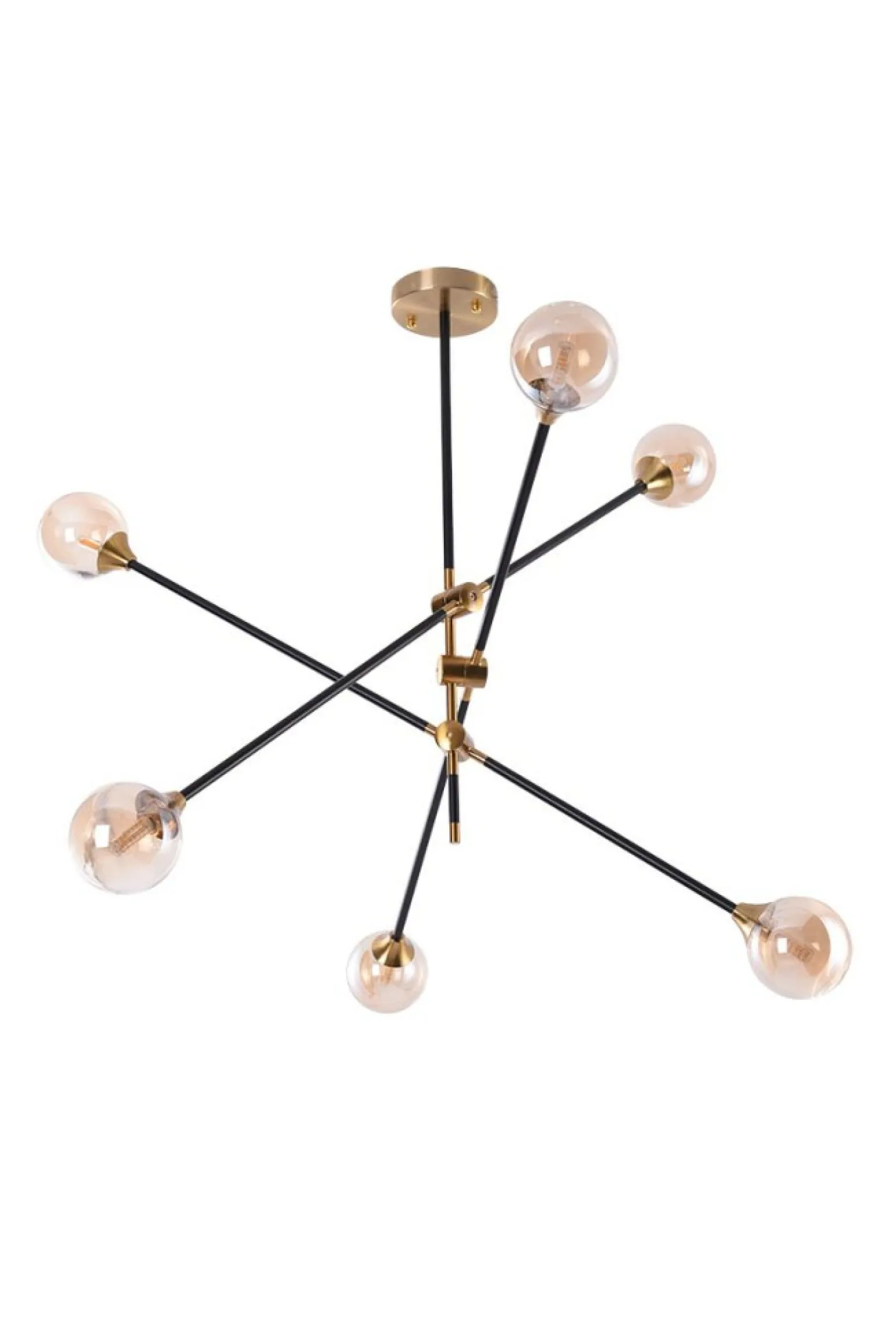 Flash Sale Nowoczesna czarno-złota lampa do salonu AZ4700 SOLEN | Kaja Żyrandole Nowoczesne