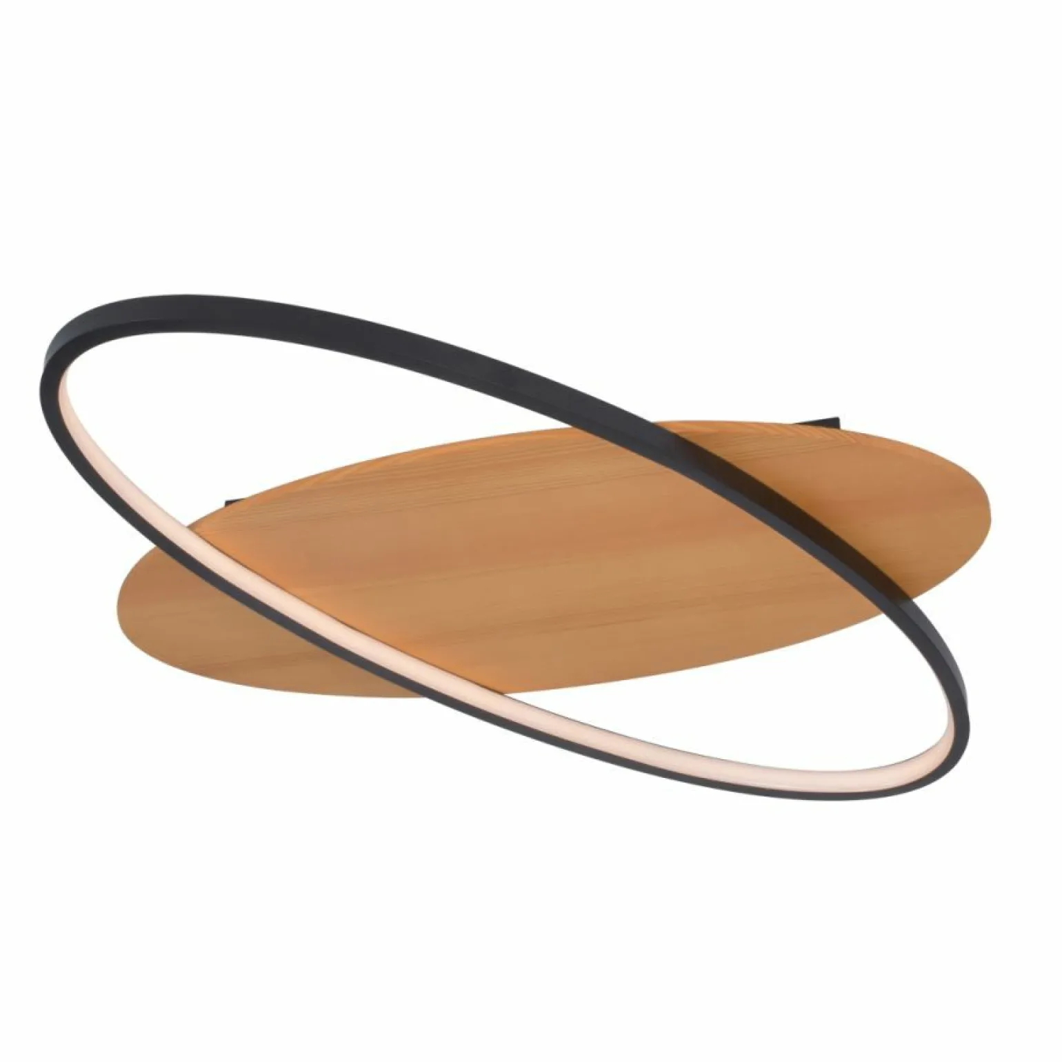 Online Nowoczesna, drewniana lampa sufitowa LED PLF-93439-12W-WO PORASO | Kaja Żyrandole Nowoczesne