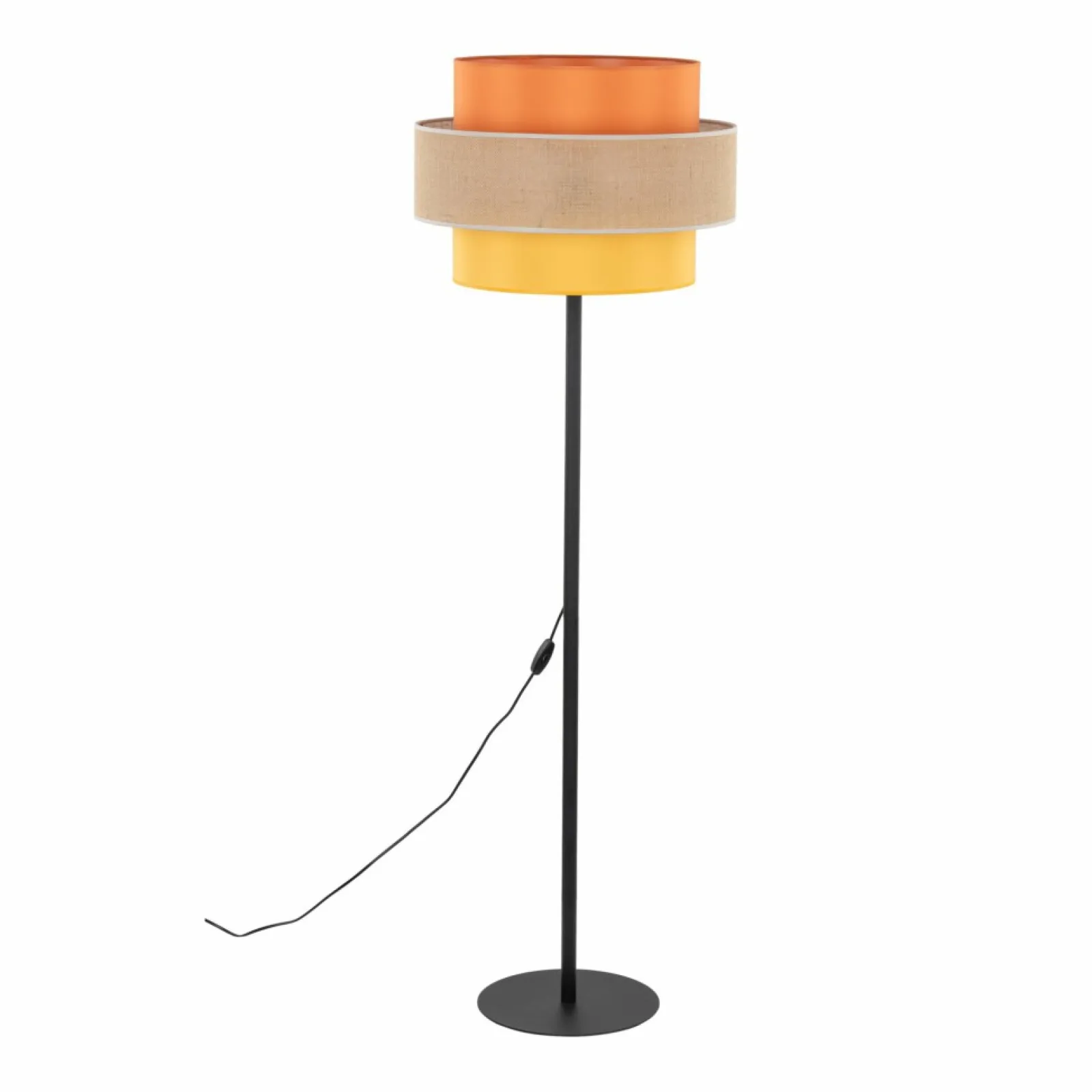 Sklep Kaja Nowoczesna, kolorowa lampa stojąca do salonu TK 6451 TRIO JUTA | Kaja* Lampy Podłogowe Z Abażurem