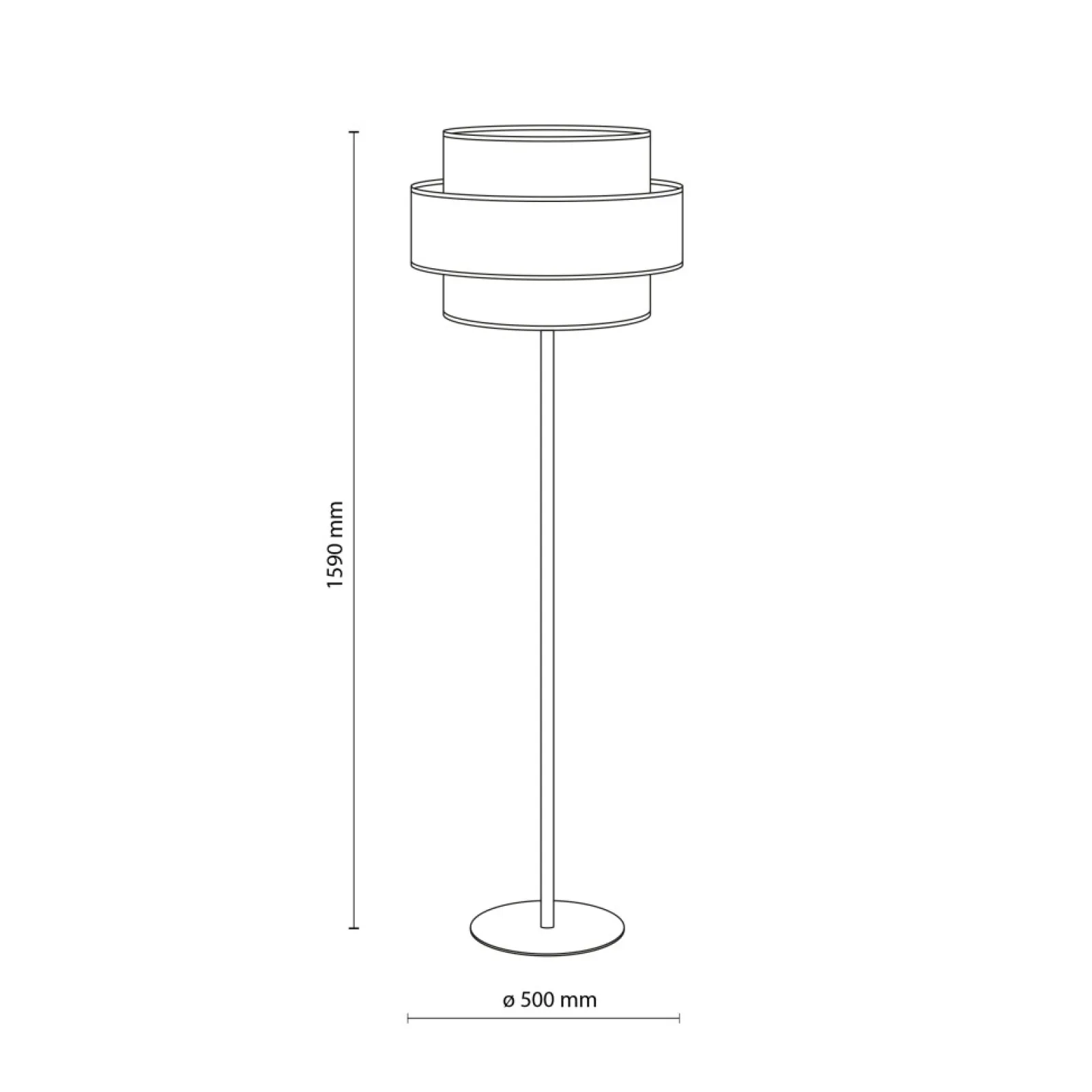 Sklep Kaja Nowoczesna, kolorowa lampa stojąca do salonu TK 6451 TRIO JUTA | Kaja* Lampy Podłogowe Z Abażurem
