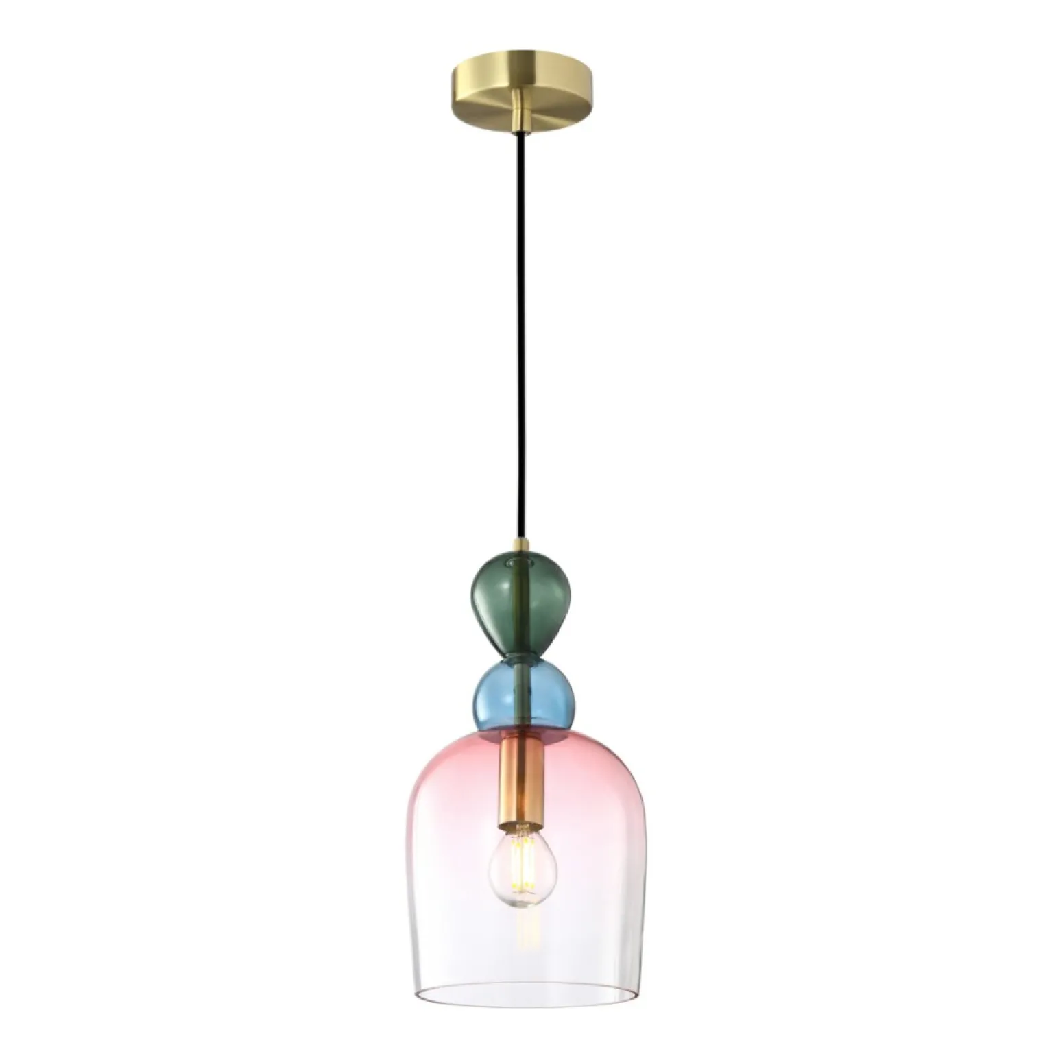 Cheap Nowoczesna, kolorowa lampa wisząca PND-37462B-MC-GD MANSO | Kaja Żyrandole Nowoczesne