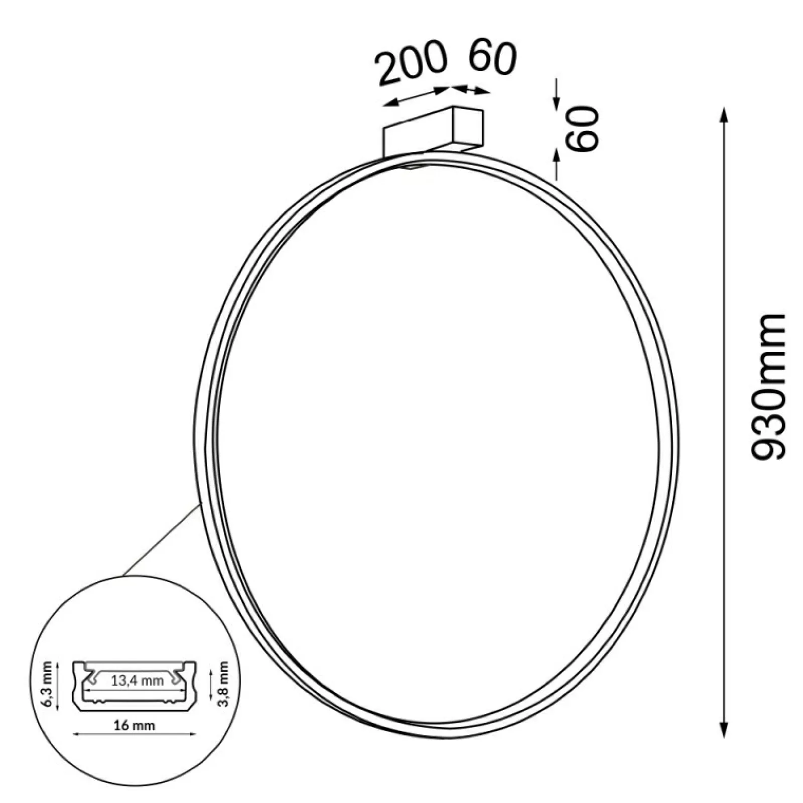 Sklep Kaja Nowoczesna lampa ścienna koło ⌀87cm 4000K ANT 4312 AGARO | Kaja* Lampy Led