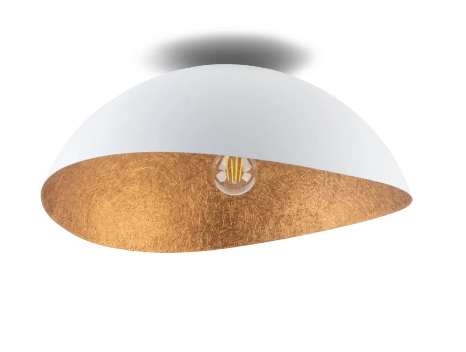 Sklep Kaja Nowoczesna lampa sufitowa, biało-miedziana SIG 40618 z serii SOLARIS* Plafony Nowoczesne