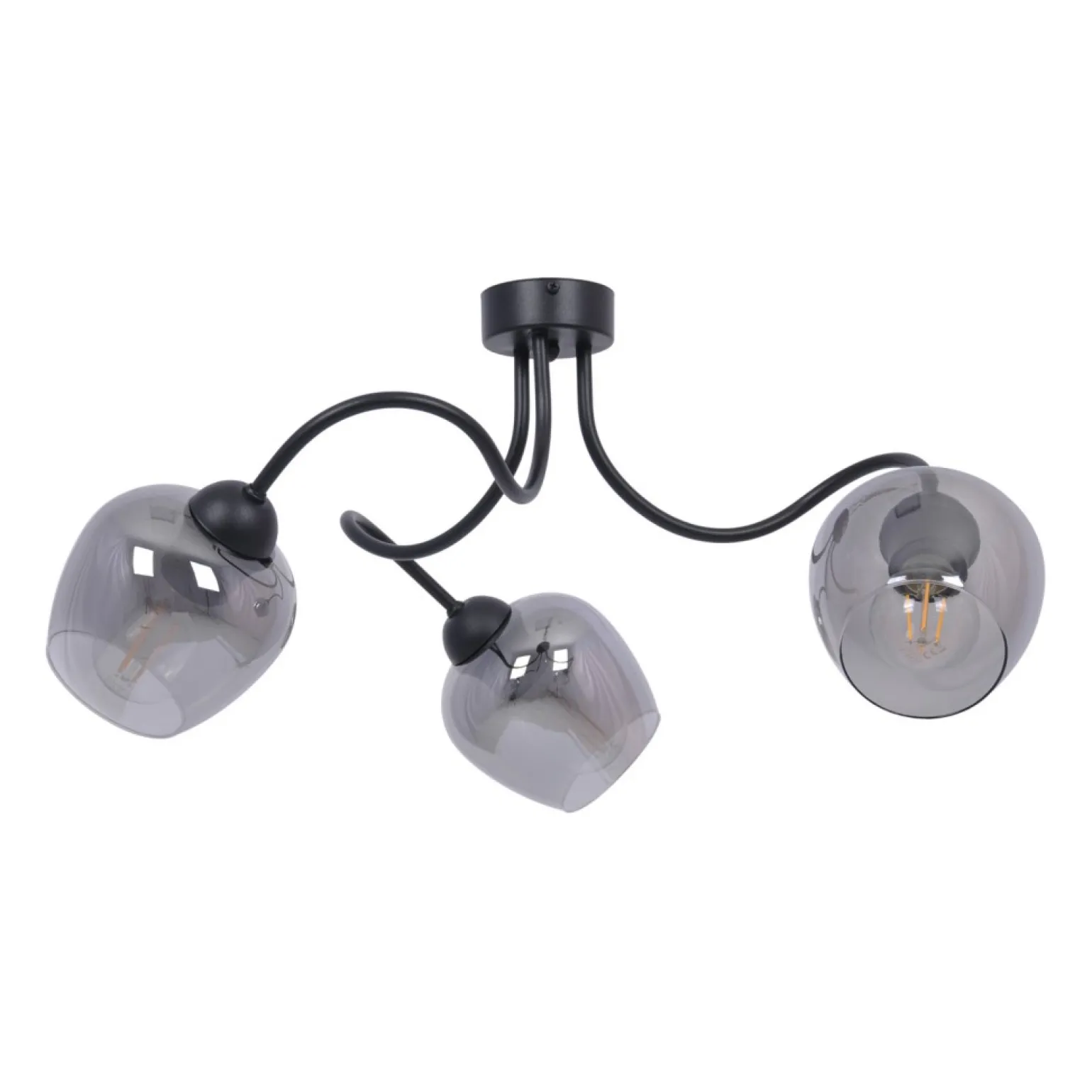 Best Sale Nowoczesna lampa sufitowa, grafitowe klosze na E27 K-5195 z serii SARA Żyrandole Nowoczesne