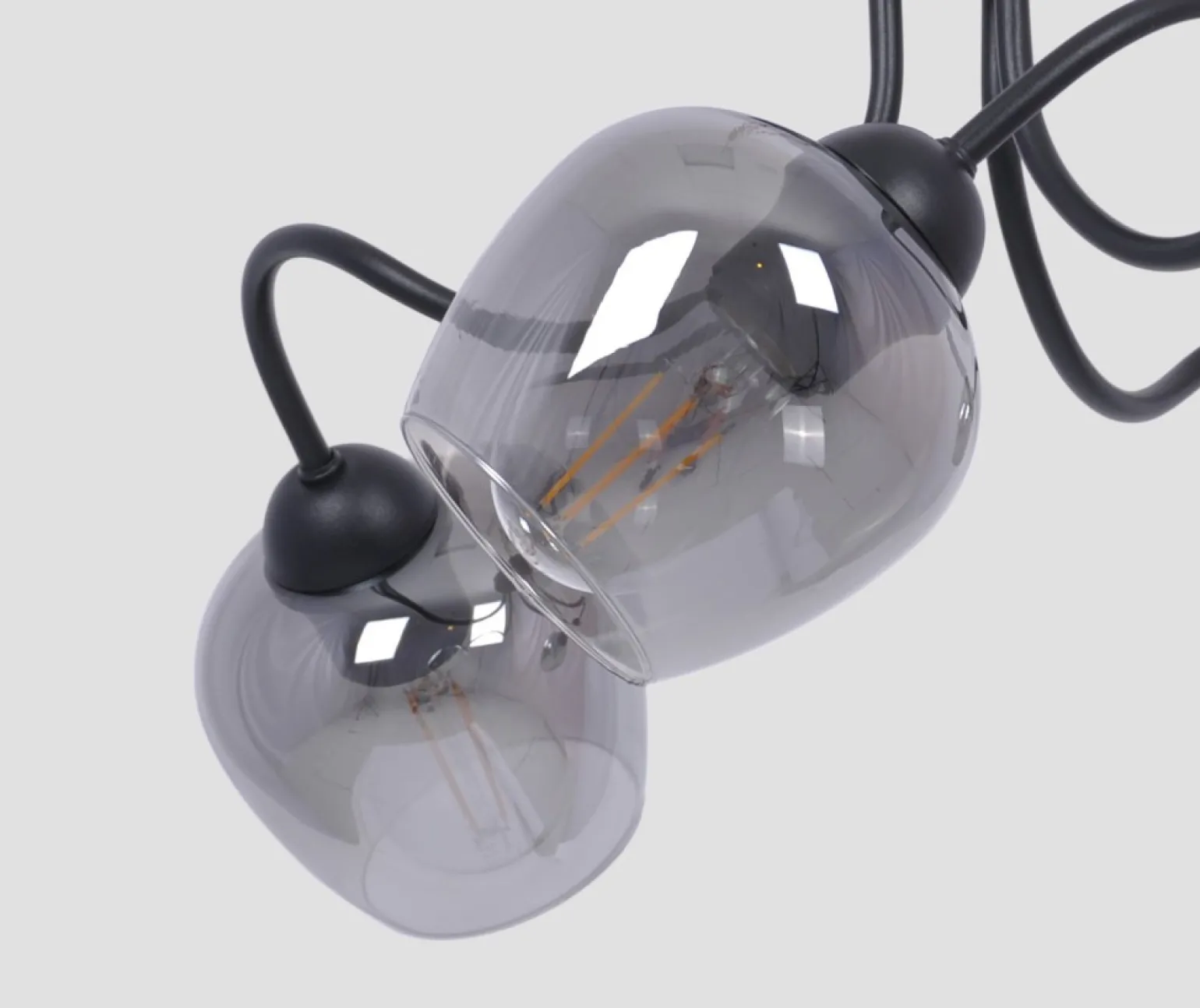 Best Sale Nowoczesna lampa sufitowa, grafitowe klosze na E27 K-5195 z serii SARA Żyrandole Nowoczesne