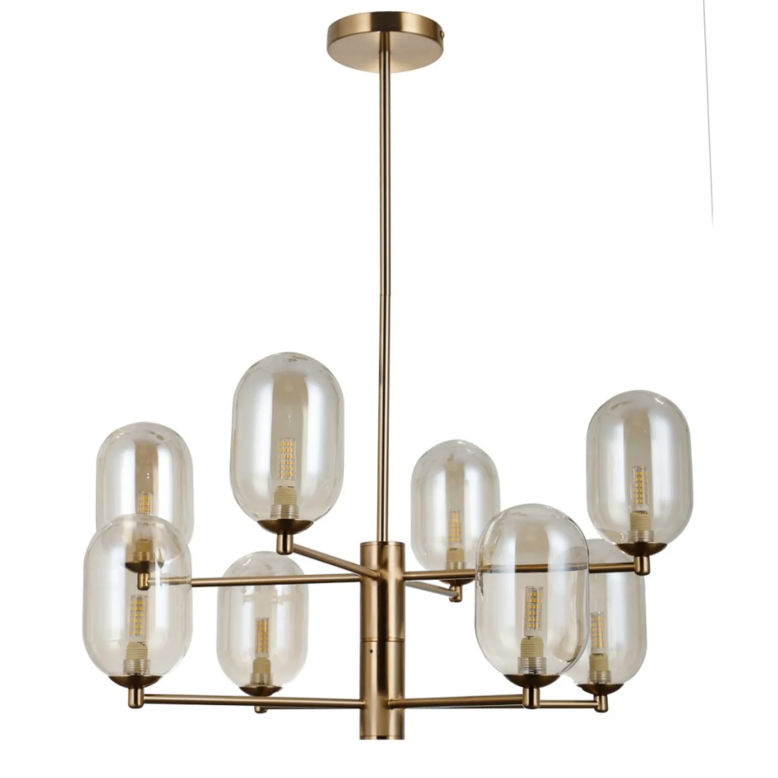 Cheap Nowoczesna lampa wisząca do salonu glamour PND-4215-8-HBR PERANO Żyrandole Nowoczesne