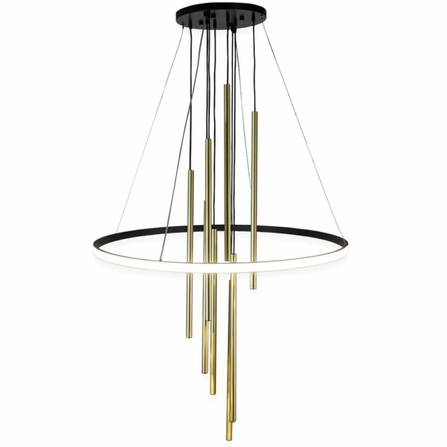 Shop Nowoczesna lampa wisząca, koło LED z tubami ANT 8978 LUNA | Kaja Żyrandole Nowoczesne