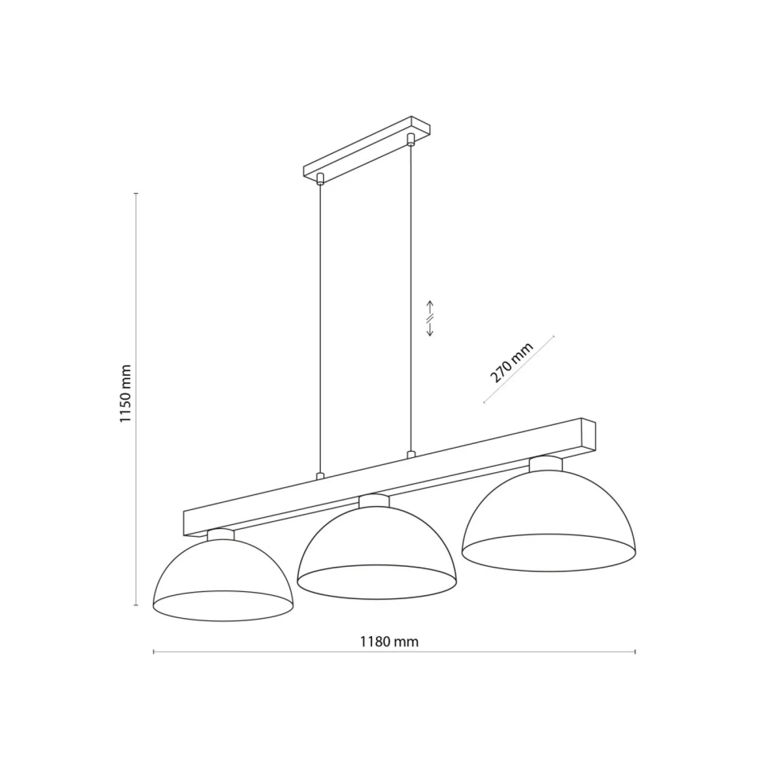 Sale Nowoczesna lampa wisząca nad stół w salonie TK 4710 z serii OSLO Żyrandole Nowoczesne