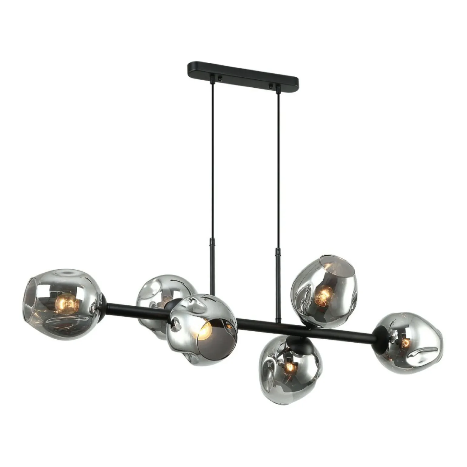 Sale Nowoczesna lampa wisząca PND-30843-6 BK+SG BORGO | Kaja Oświetlenie Żyrandole Nowoczesne