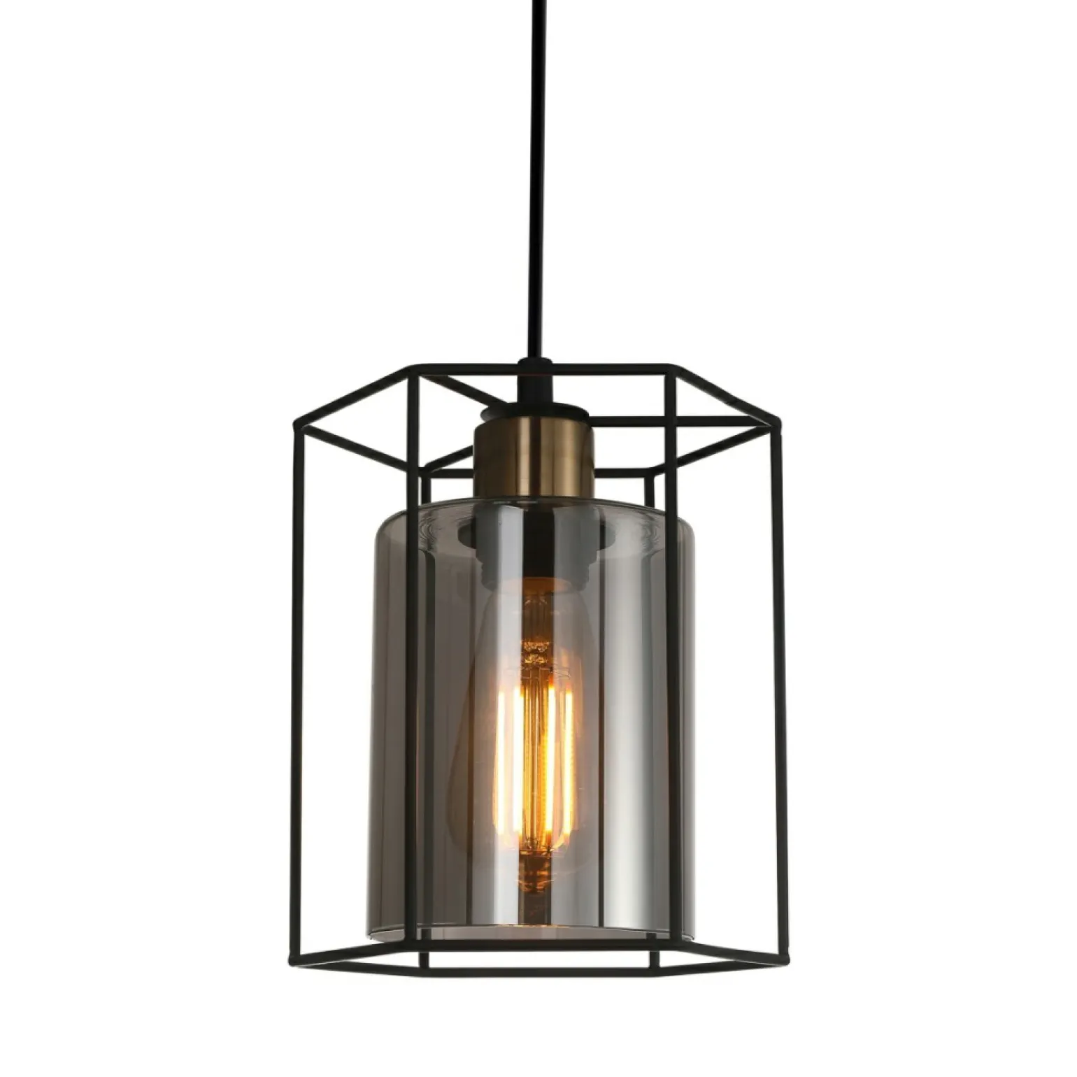 Outlet Nowoczesna lampa wisząca PND-78901-1-BK+SG KALULA | Kaja Oświetlenie Żyrandole Nowoczesne