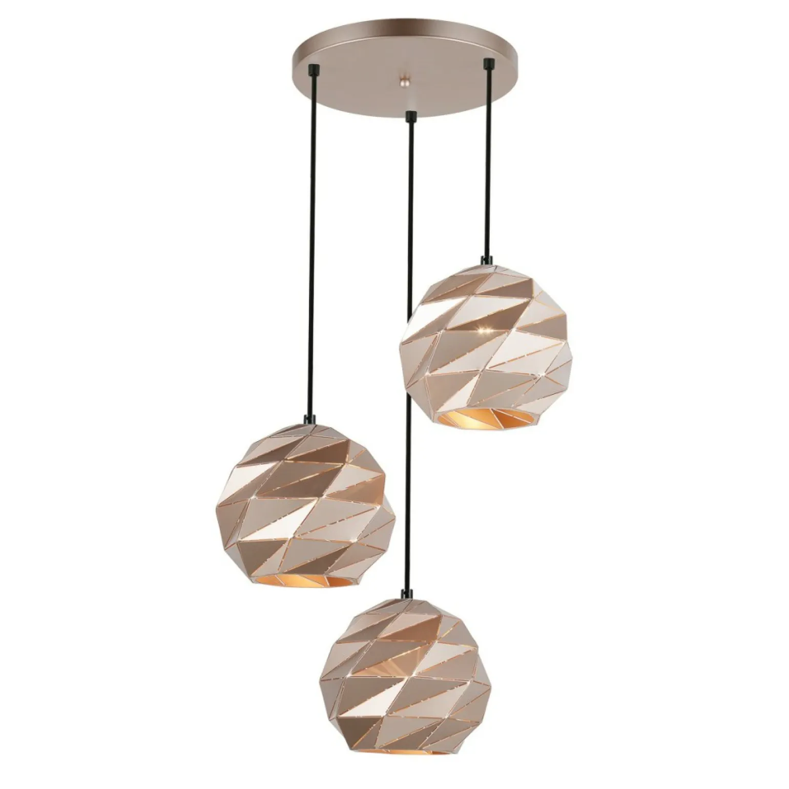 Sale Nowoczesna lampa wisząca PND-2424-3S-GD PALERMO | Kaja Oświetlenie Żyrandole Nowoczesne