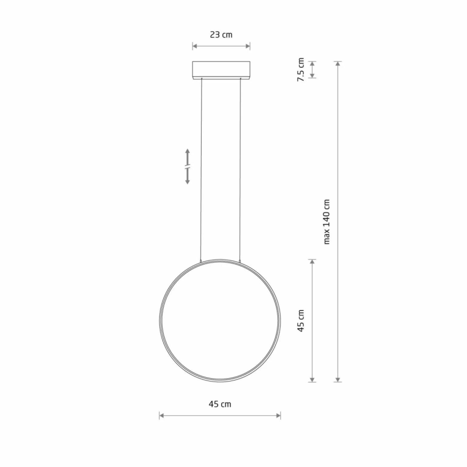 Best Nowoczesna, ledowa lampa koło 3000K ⌀45cm 10810 CIRCOLO LED | Kaja Żyrandole Nowoczesne