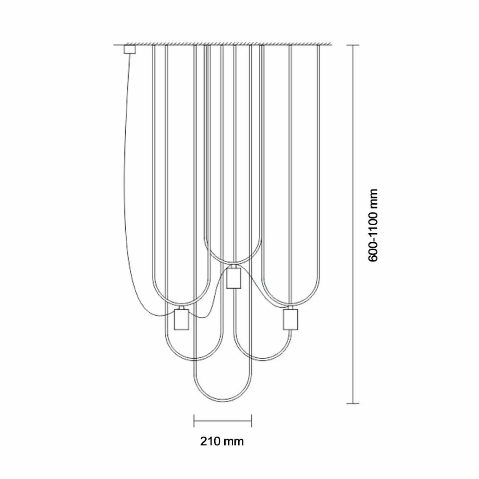 Outlet Nowoczesna, nieregularna lampa wisząca ANT 9784 UDIN | Kaja Oświetlenie Żyrandole Nowoczesne
