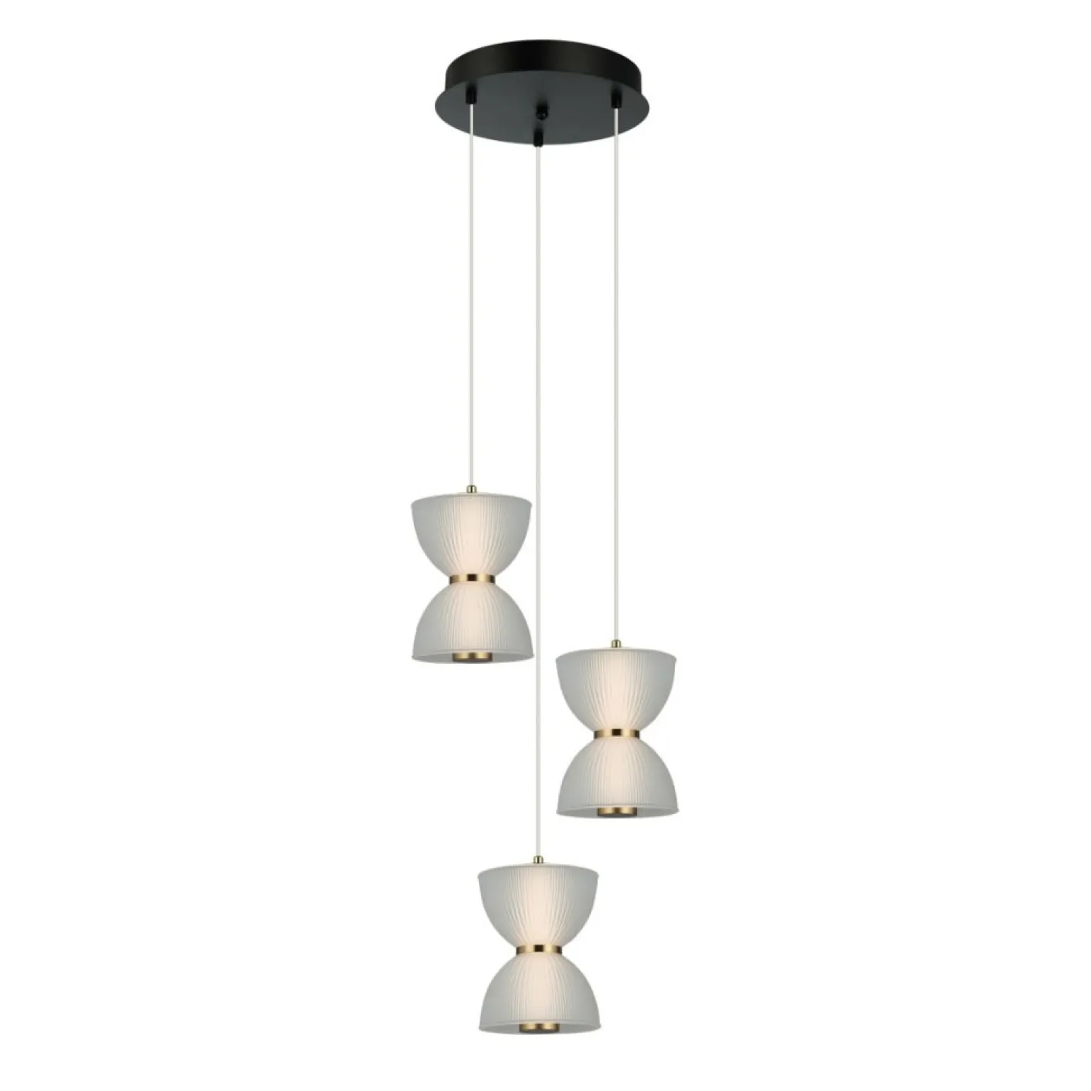 Online Nowoczesna, potrójna lampa wisząca PND-83949-3-BK TICA | Kaja Żyrandole Nowoczesne